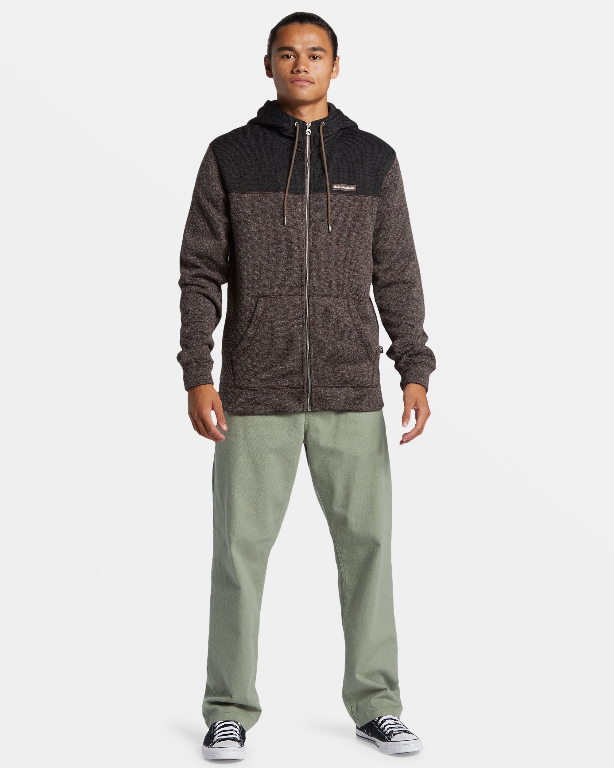 Keller Block Zip Hoodie - Canteen Heather - Image 3