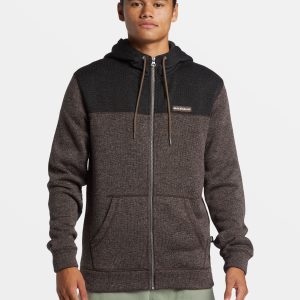 Keller Block Zip Hoodie - Canteen Heather