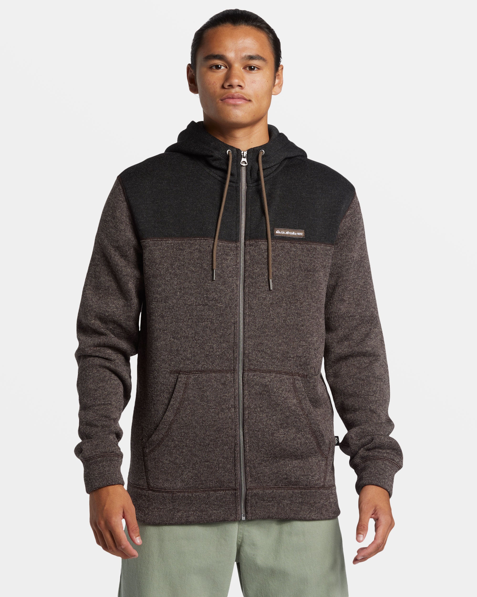 Keller Block Zip Hoodie - Canteen Heather