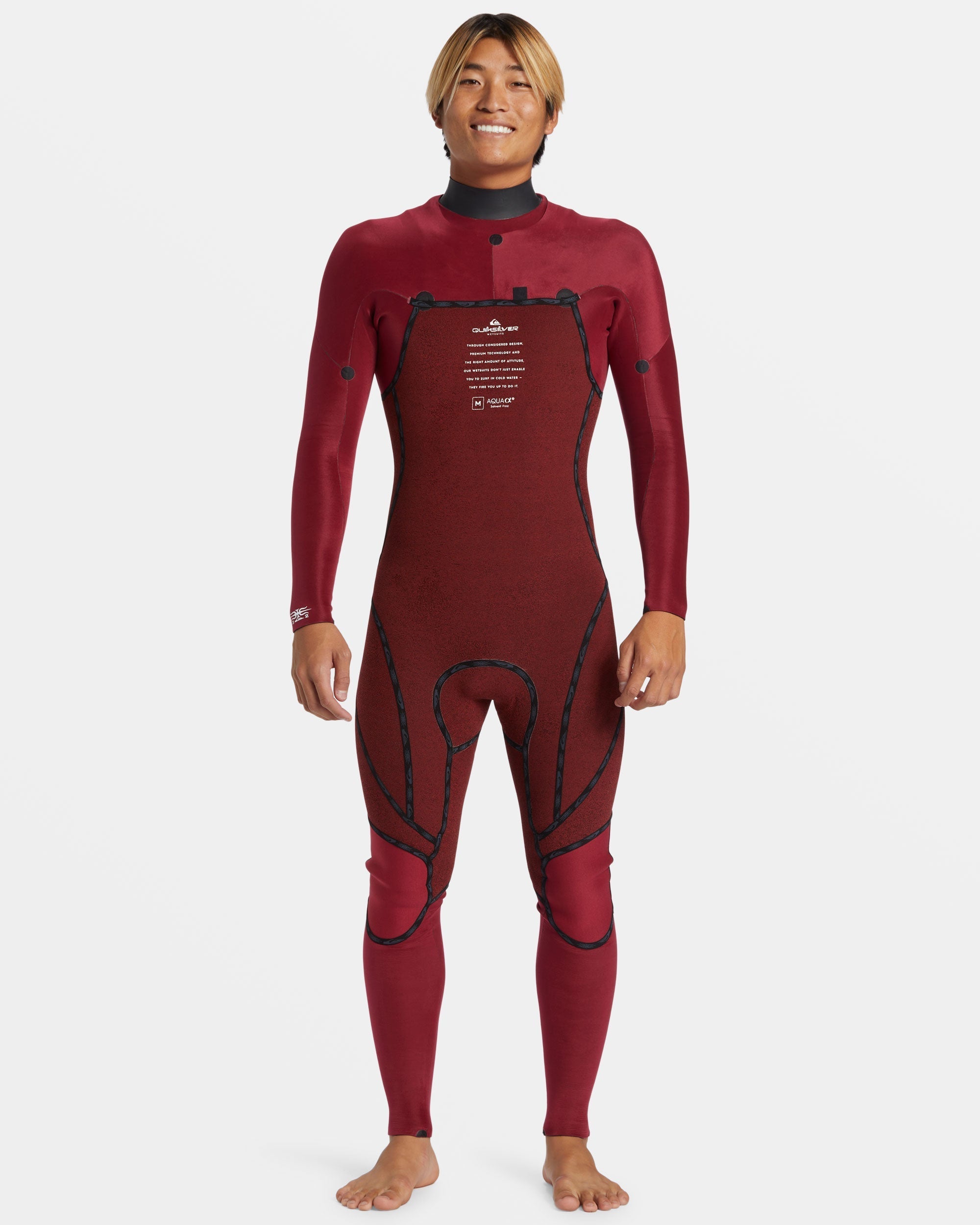 3/2mm Mercury Chest Zip GBS Wetsuit - High Risk Red - Image 2