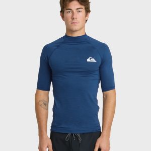 Everyday UPF 50 Short Sleeve Rashguard - Monaco Blue Heather