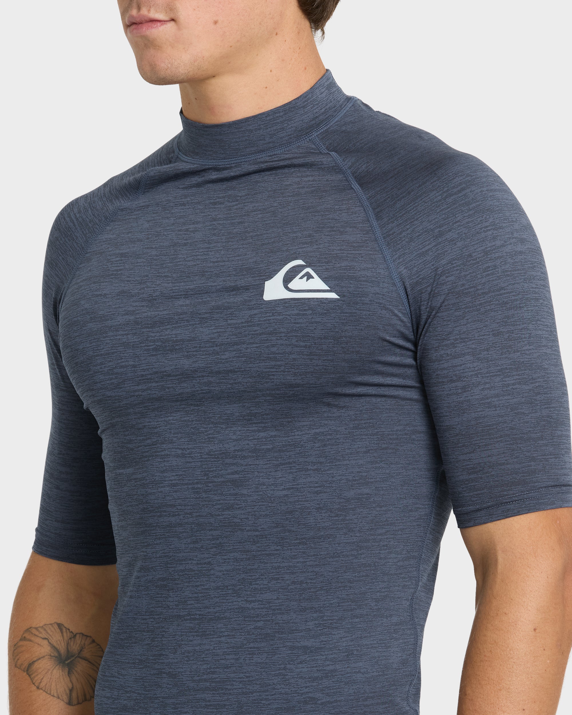 Everyday UPF 50 Short Sleeve Rashguard - Vintage Indigo Heather - Image 5