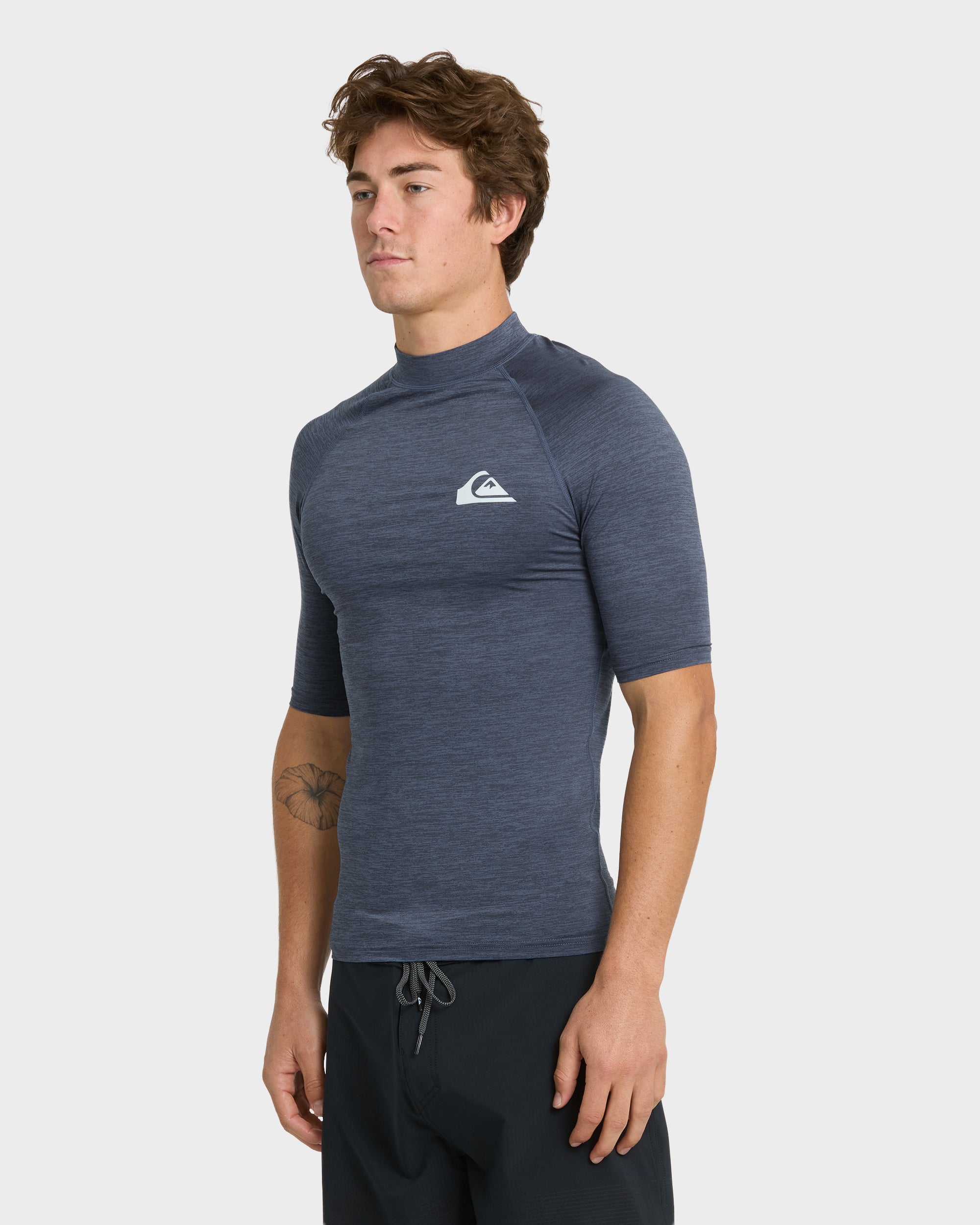 Everyday UPF 50 Short Sleeve Rashguard - Vintage Indigo Heather - Image 4