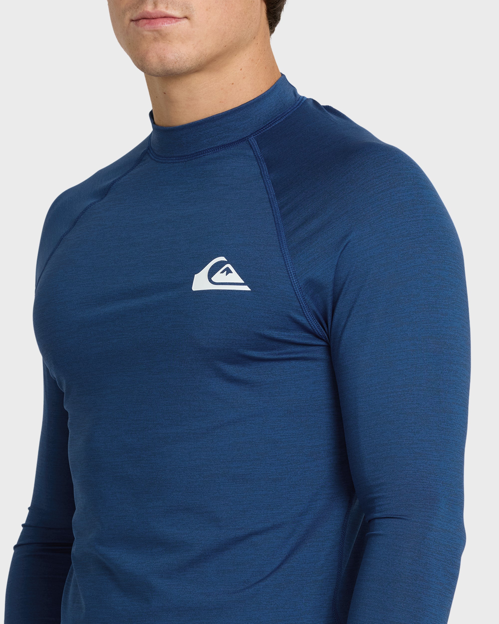 Everyday UPF 50 Long Sleeve Rashguard - Monaco Blue Heather - Image 5