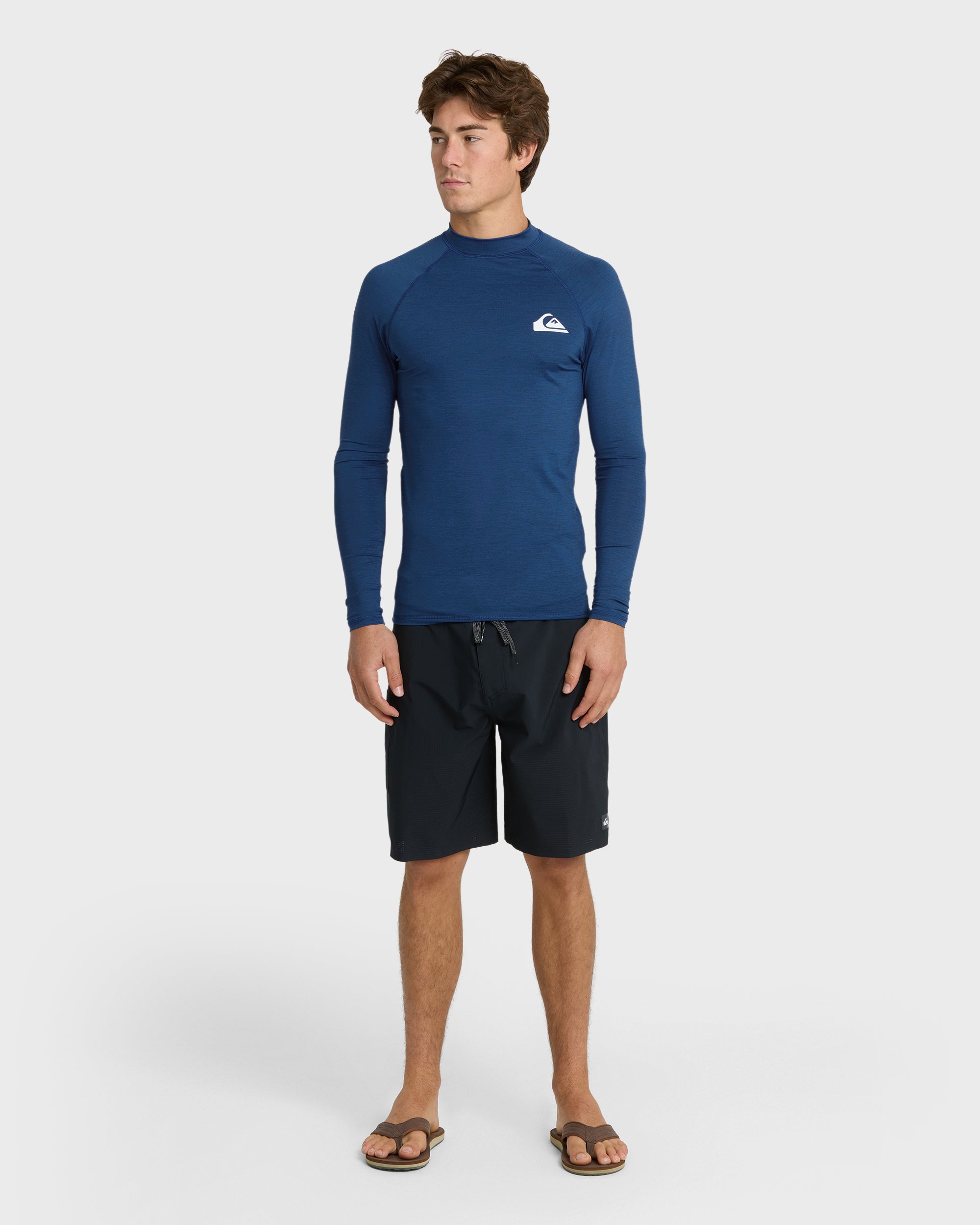 Everyday UPF 50 Long Sleeve Rashguard - Monaco Blue Heather - Image 3