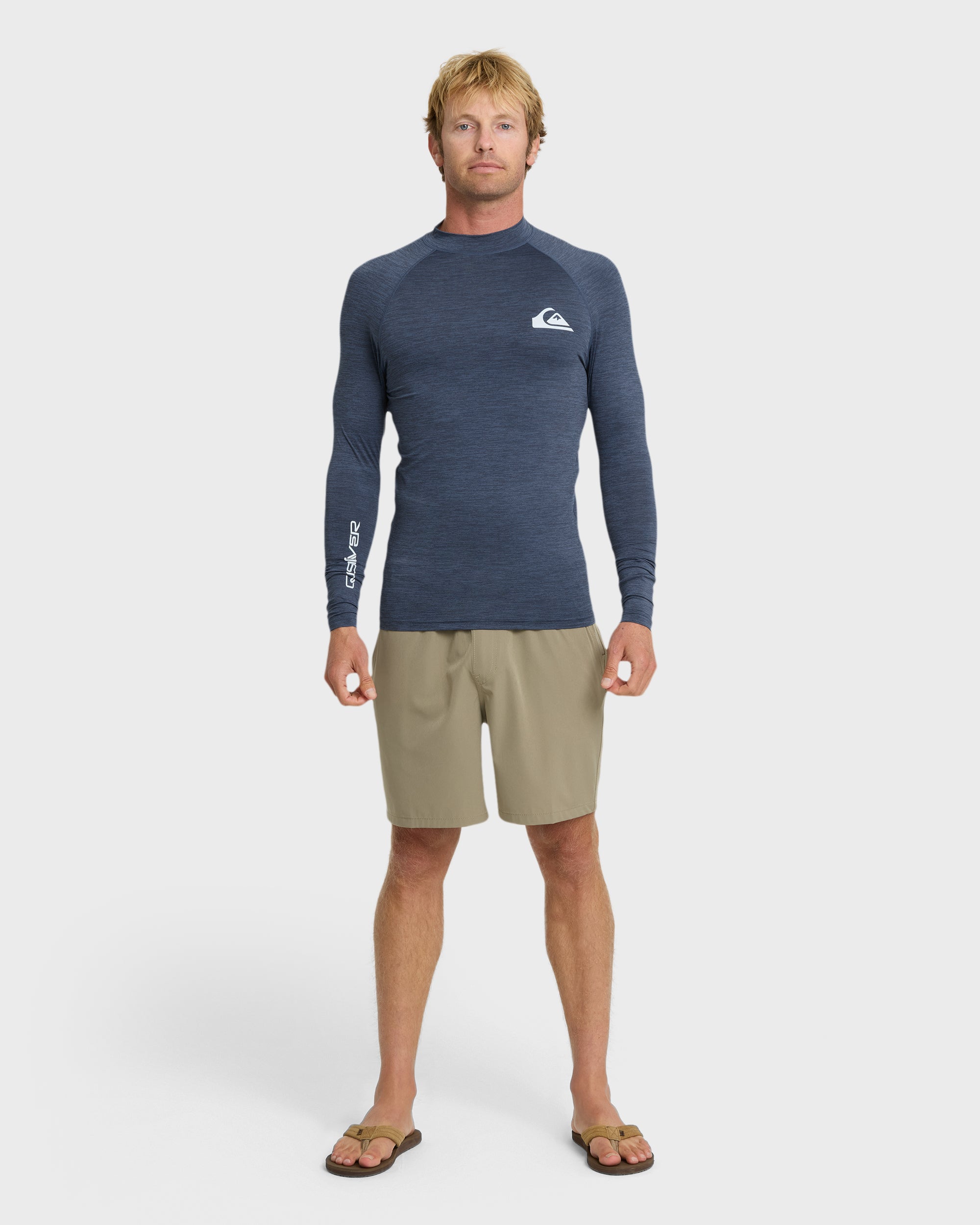 Everyday Upf 50 Long Sleeve Rashguard - Vintage Indigo Heather - Image 3