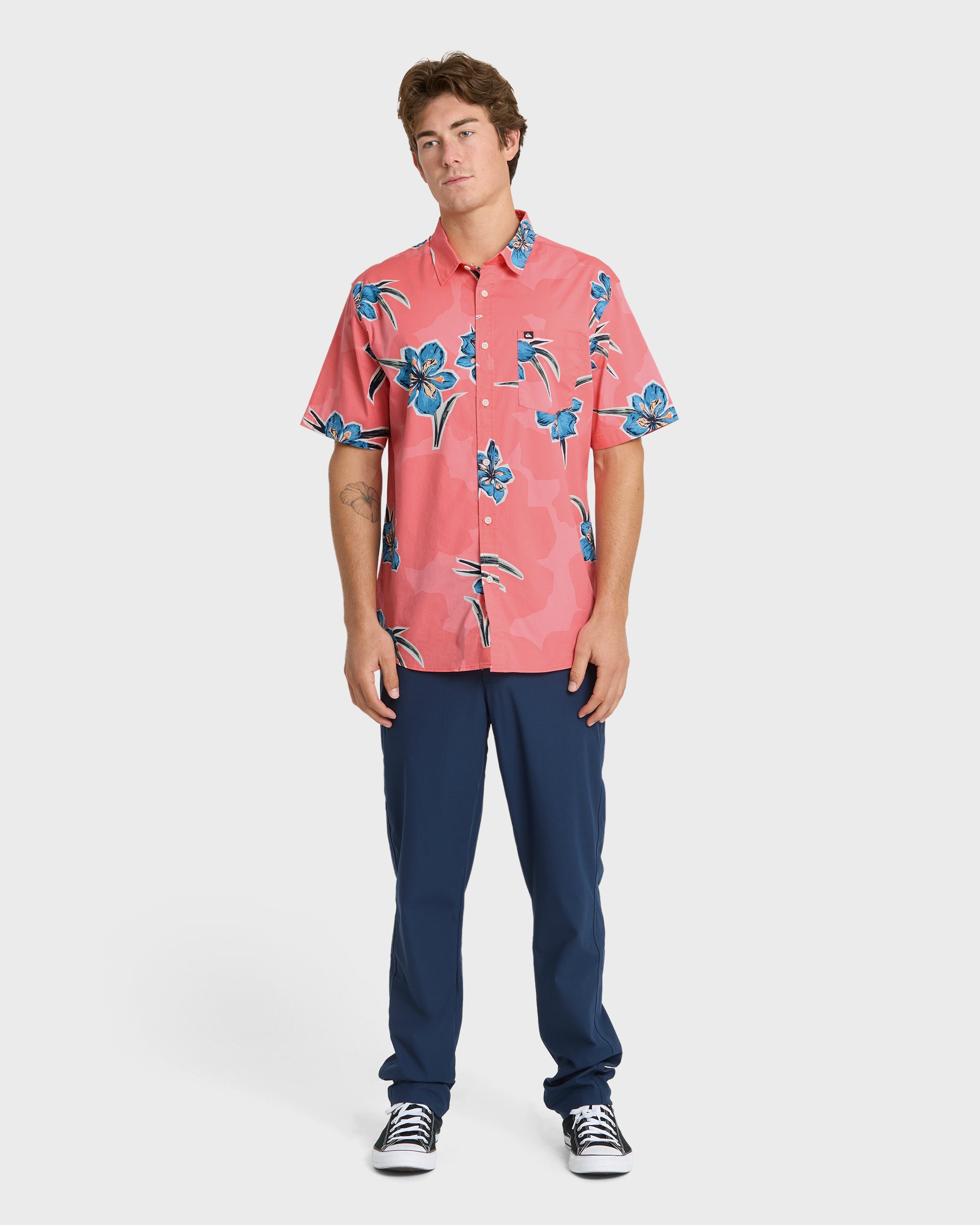 Apero Organic Classics Short Sleeve Shirt - Strawberry Print - Image 3