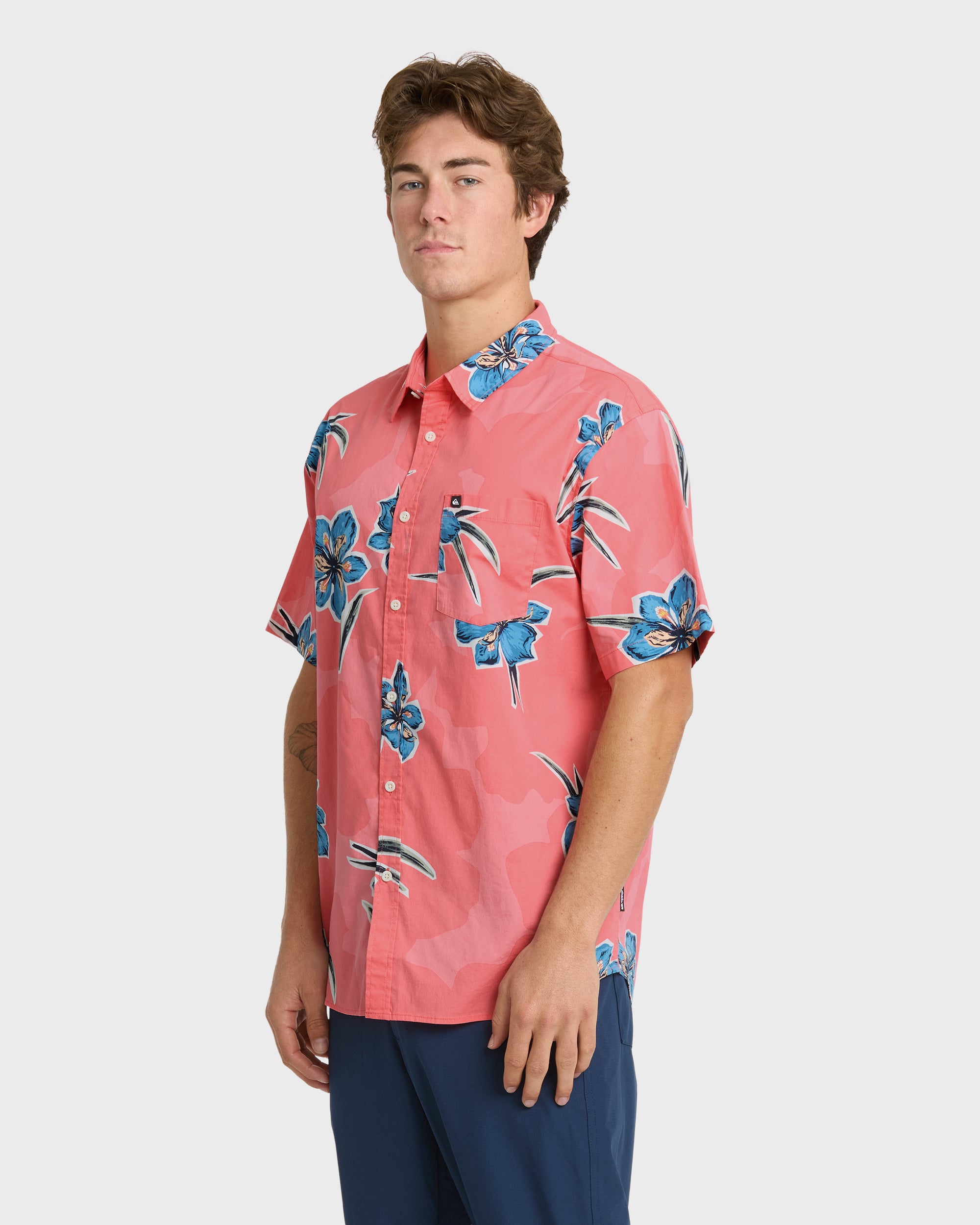 Apero Organic Classics Short Sleeve Shirt - Strawberry Print - Image 4