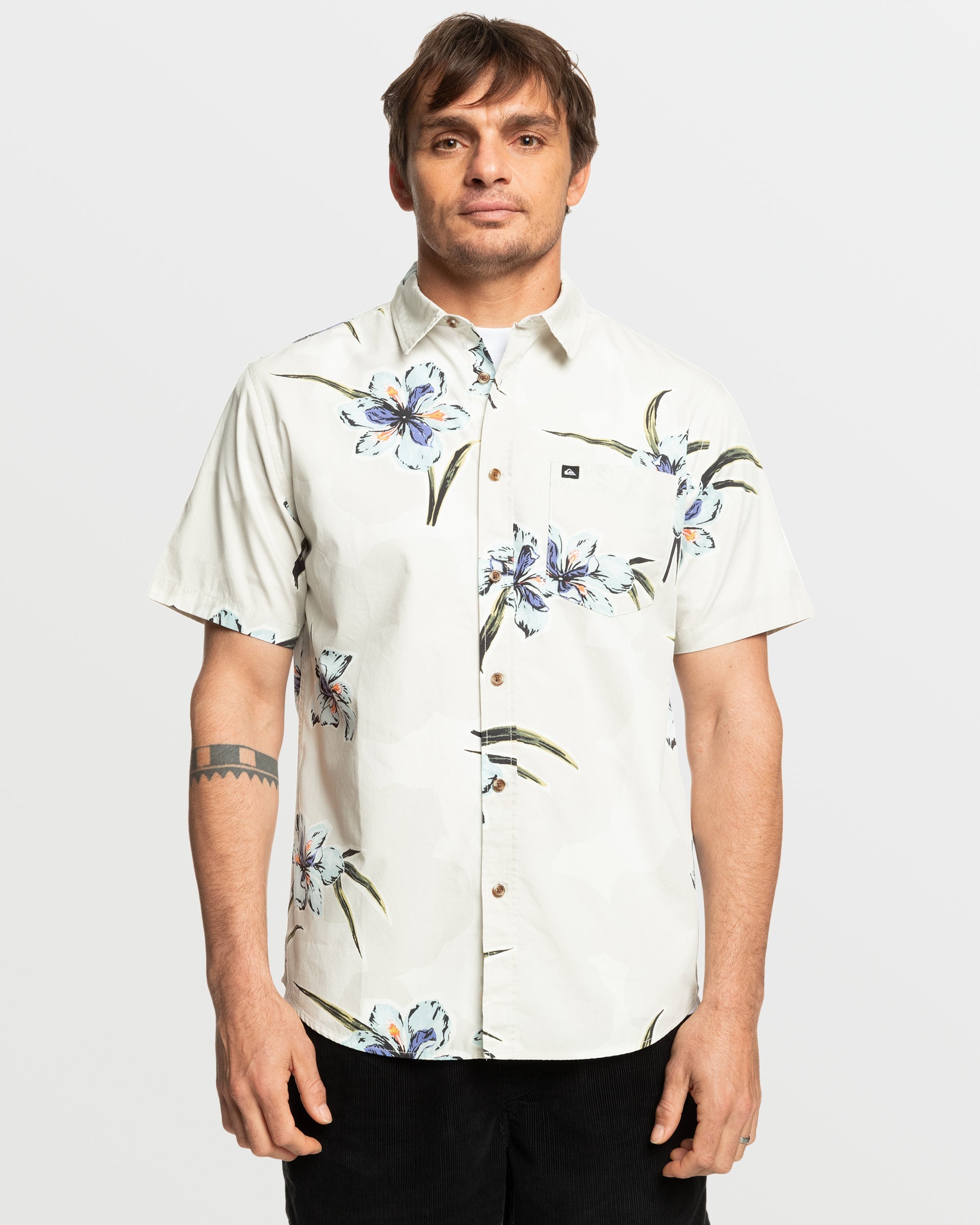 Apero Organic Classics Short Sleeve Shirt - Silver Birch Print - Image 4