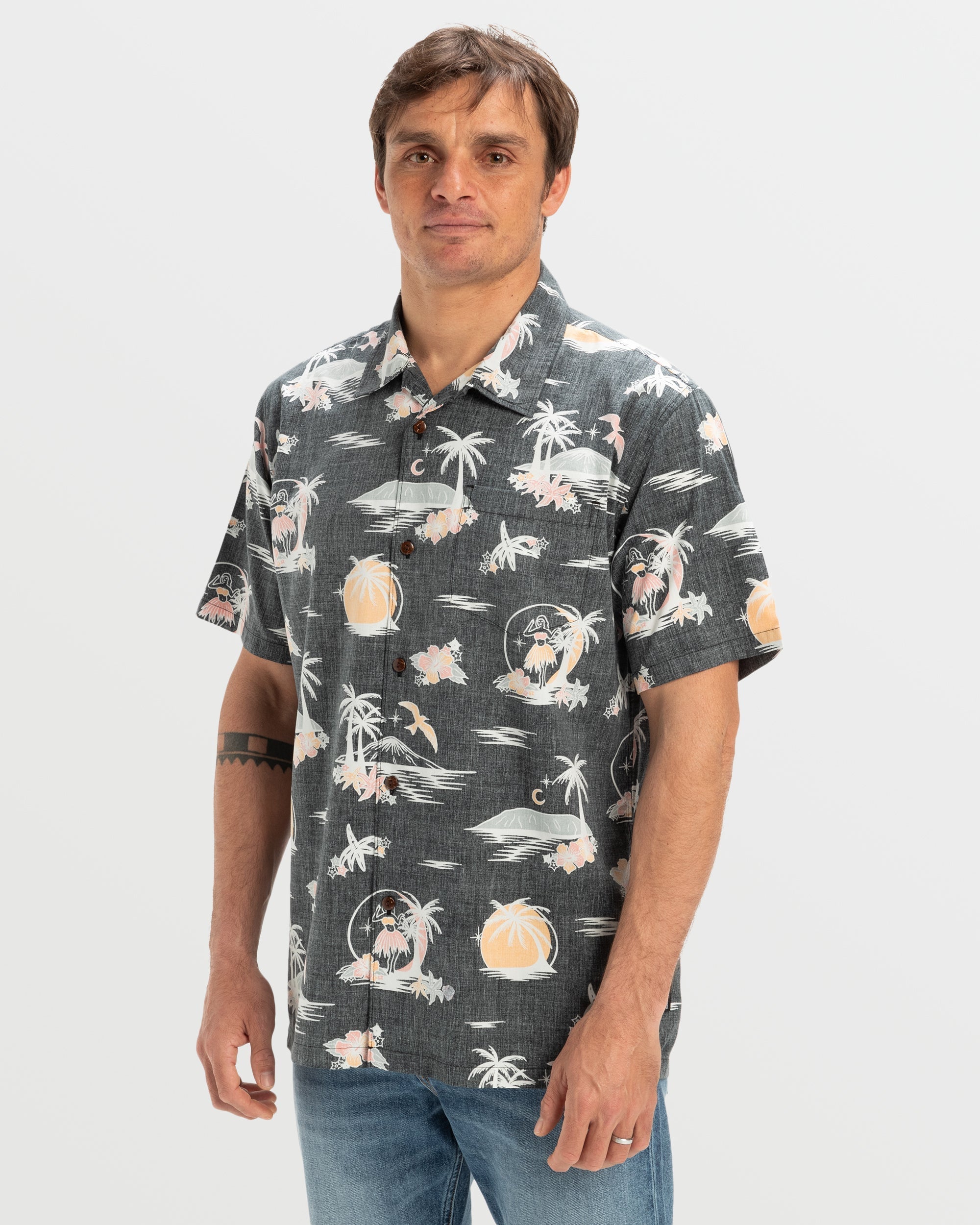 DNA Destination Island Short Sleeve Shirt - Black - Image 4