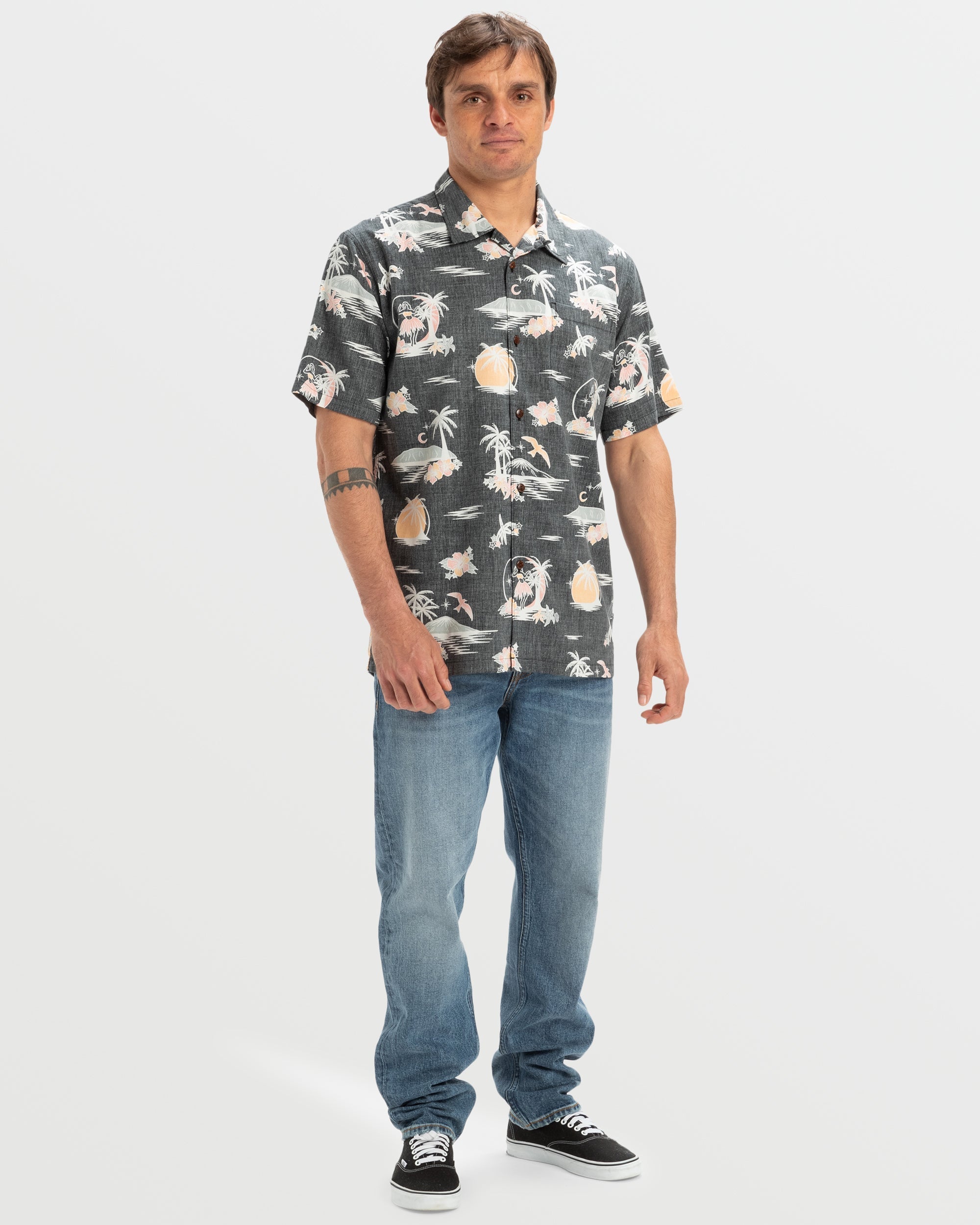 DNA Destination Island Short Sleeve Shirt - Black - Image 3
