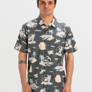 DNA Destination Island Short Sleeve Shirt - Black