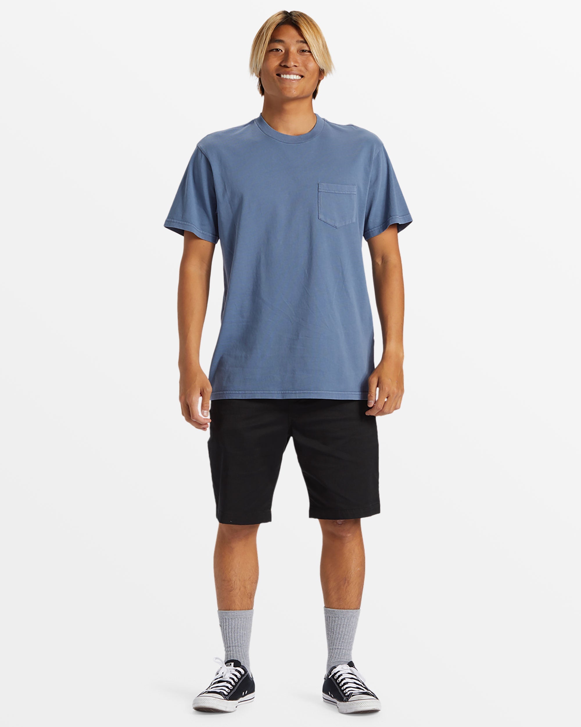 Salt Water Pocket Tee T-Shirt - Vintage Indigo - Image 3