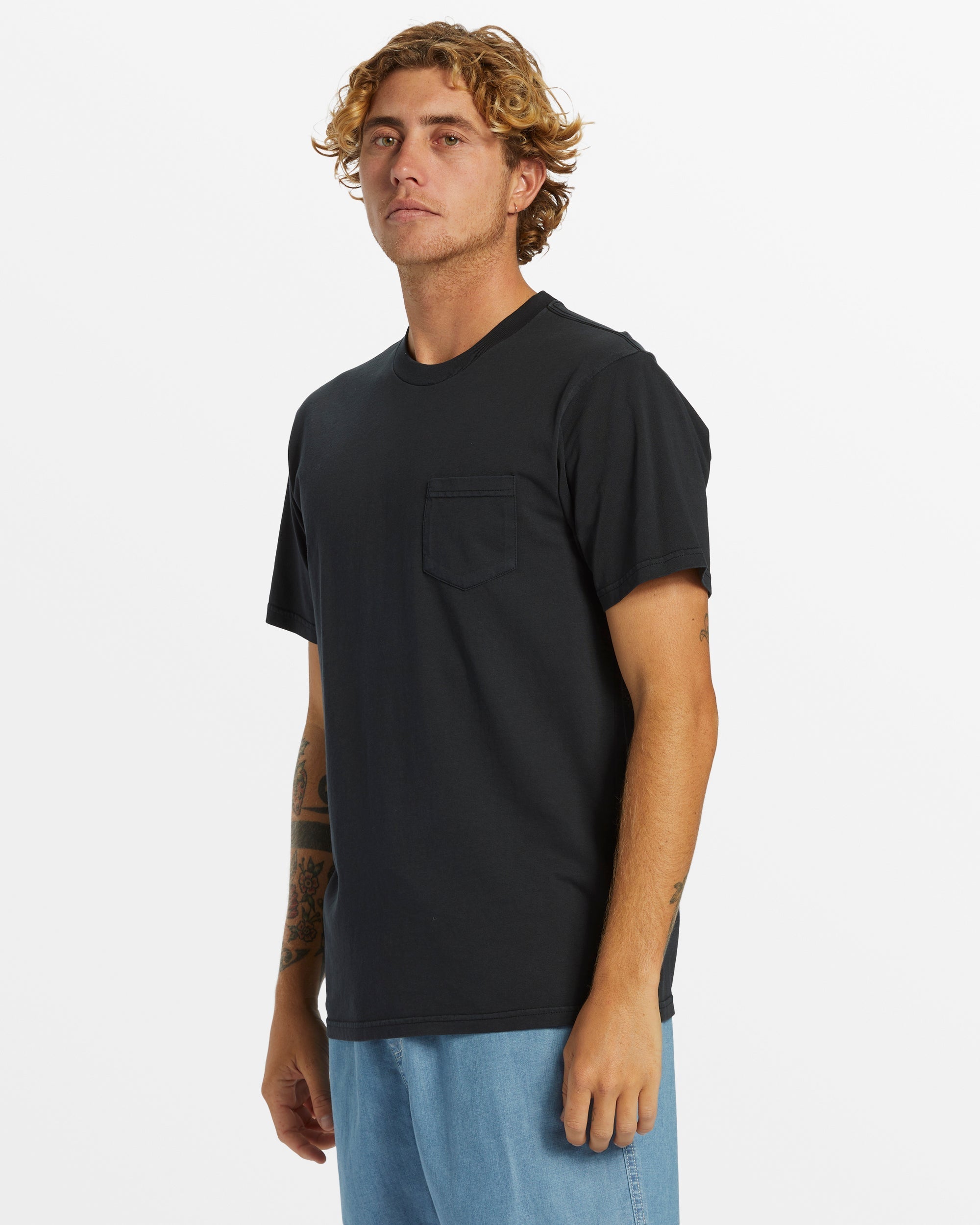 Salt Water Pocket Tee T-Shirt - Black - Image 4