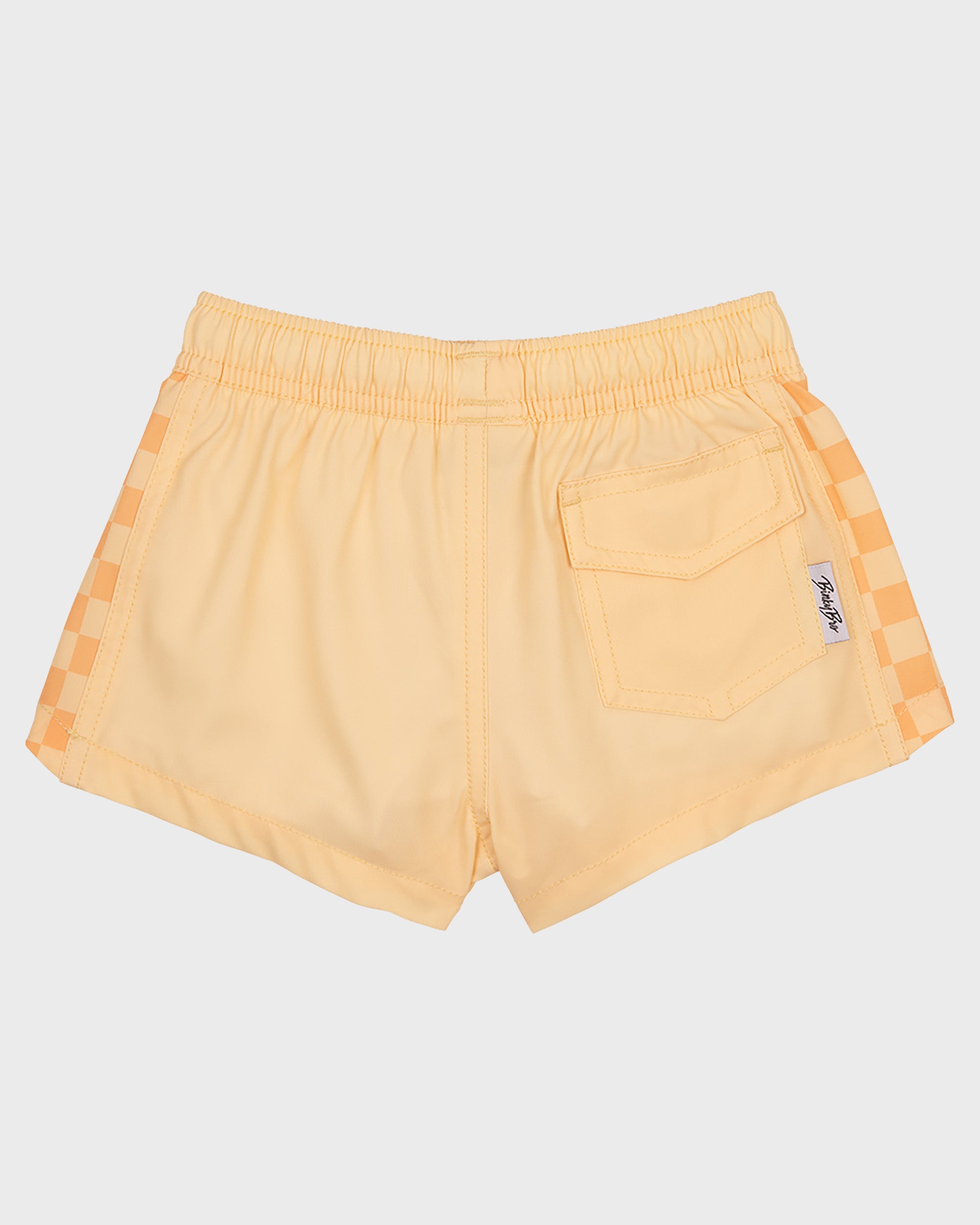 BinkyBro x Quiksilver Checkers Peach Swim Trunks - Image 2