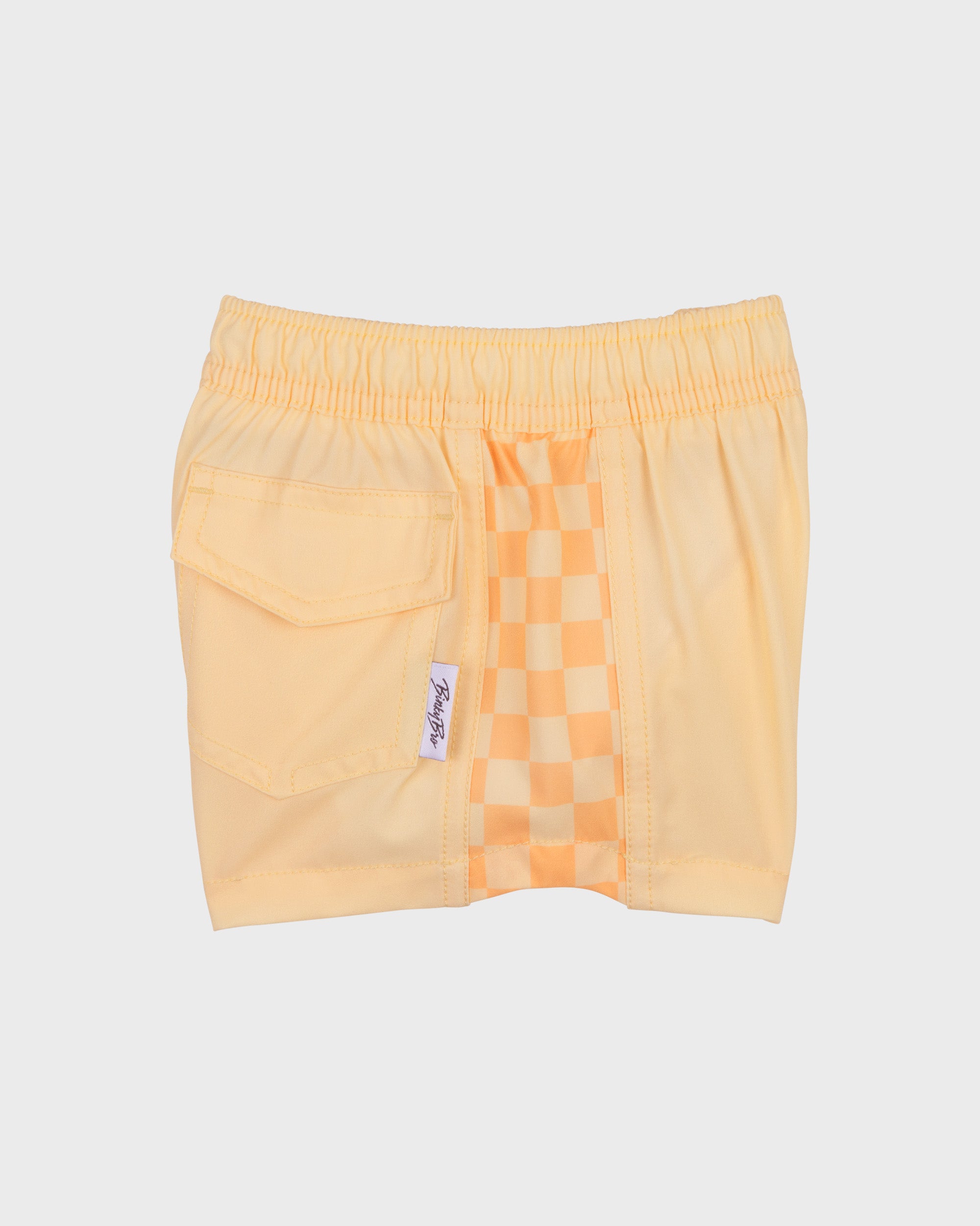 BinkyBro x Quiksilver Checkers Peach Swim Trunks - Image 3