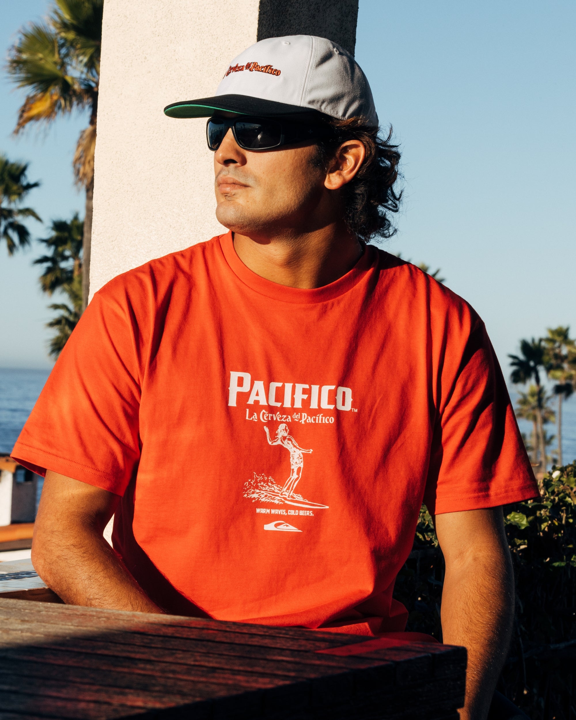 Quiksilver x Pacifico Baja Arch T-Shirt - Red - Image 2