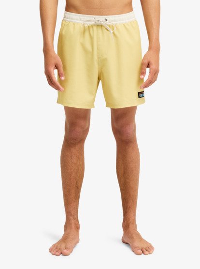One Piece Solid 16 Elastic Waist Boardshorts - Pampas