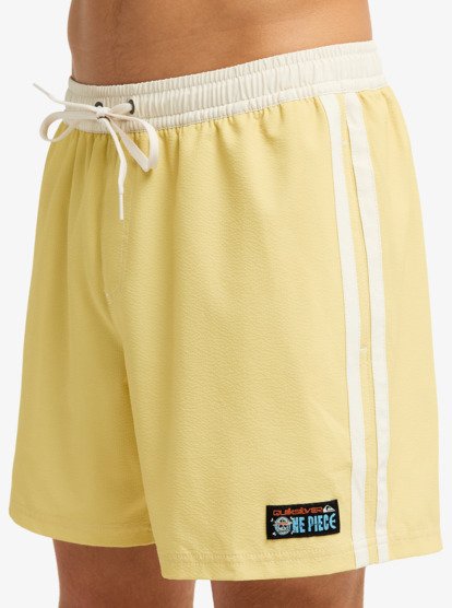 One Piece Solid 16 Elastic Waist Boardshorts - Pampas - Image 3