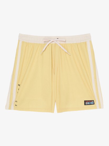 One Piece Solid 16 Elastic Waist Boardshorts - Pampas - Image 8