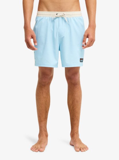 One Piece Solid 16 Elastic Waist Boardshorts - Stratosphere