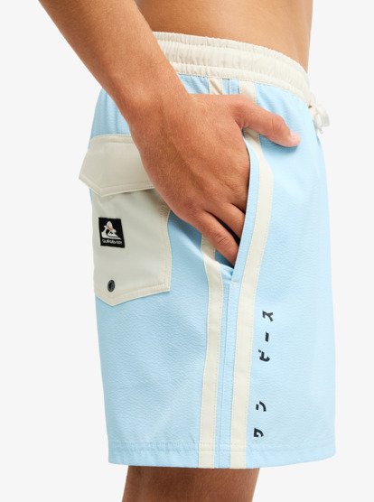 One Piece Solid 16 Elastic Waist Boardshorts - Stratosphere - Image 5