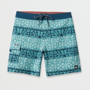 Waterman Stacked Boardshorts - Aqua