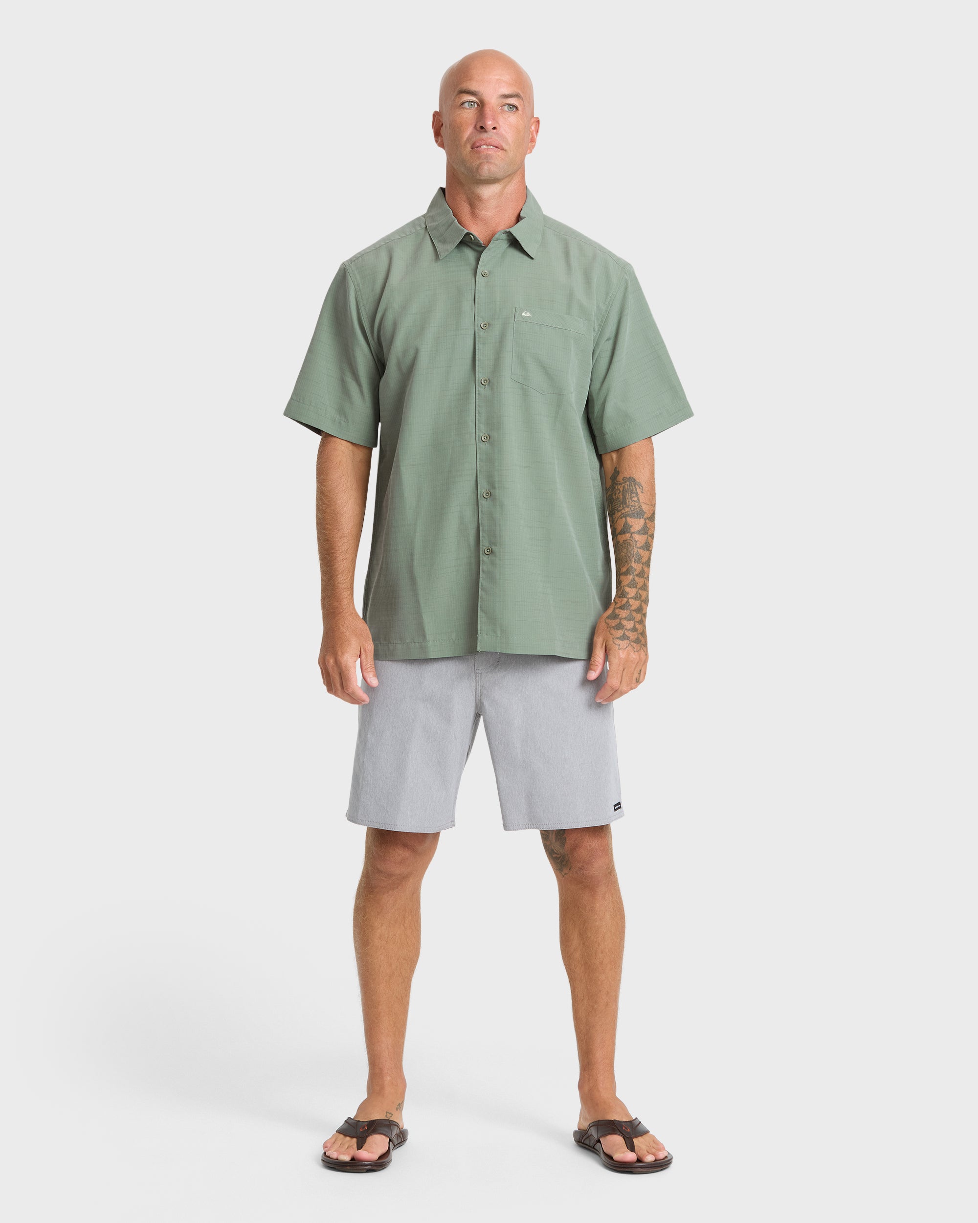 Waterman Centinela Premium Anti-Wrinkle Shirt - Lily Pad - Image 3