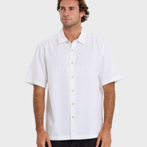 Waterman Tahiti Palms Premium Anti-Wrinkle Shirt - White