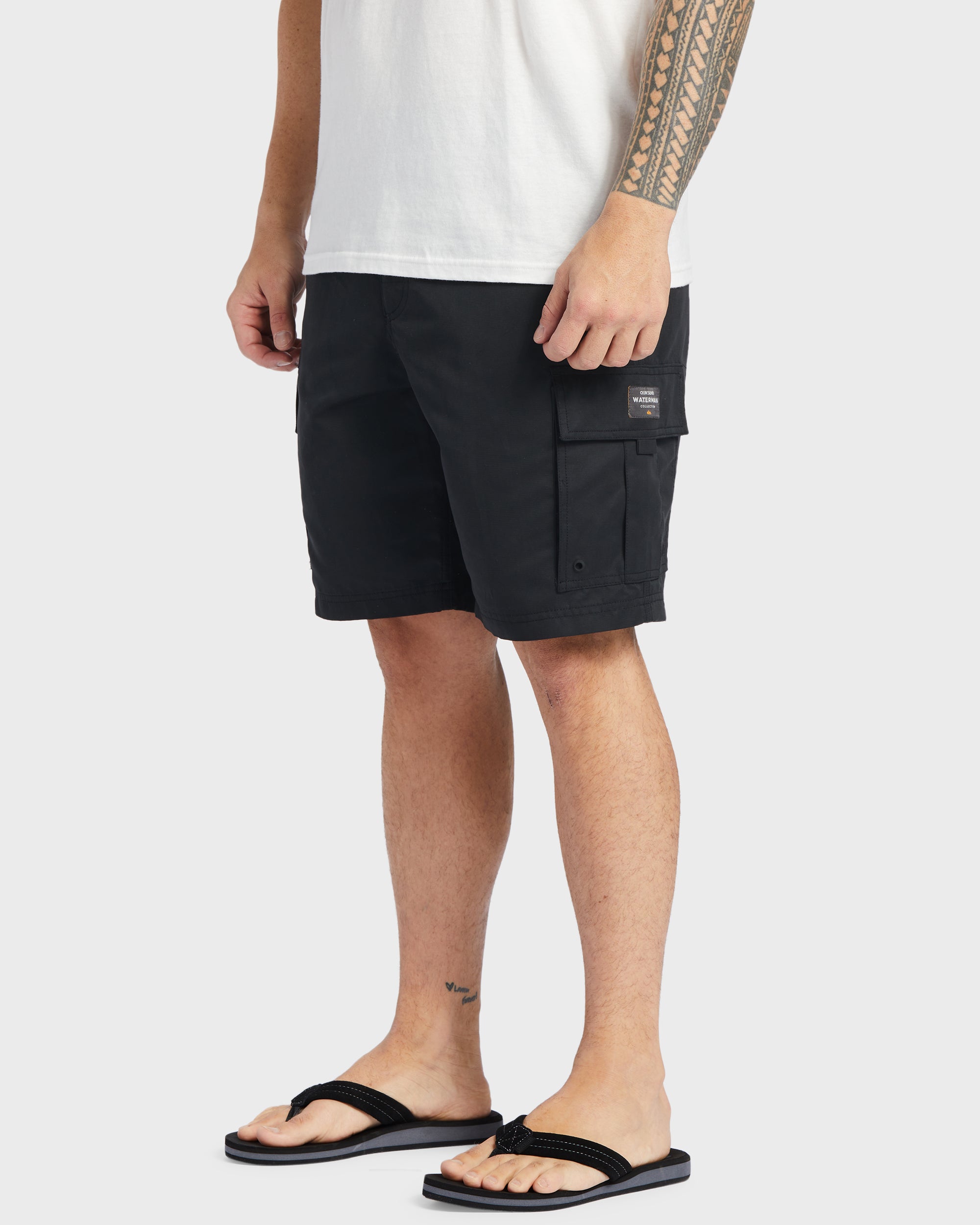 Waterman Maldive Atoll 20 Cargo Shorts - Black - Image 3