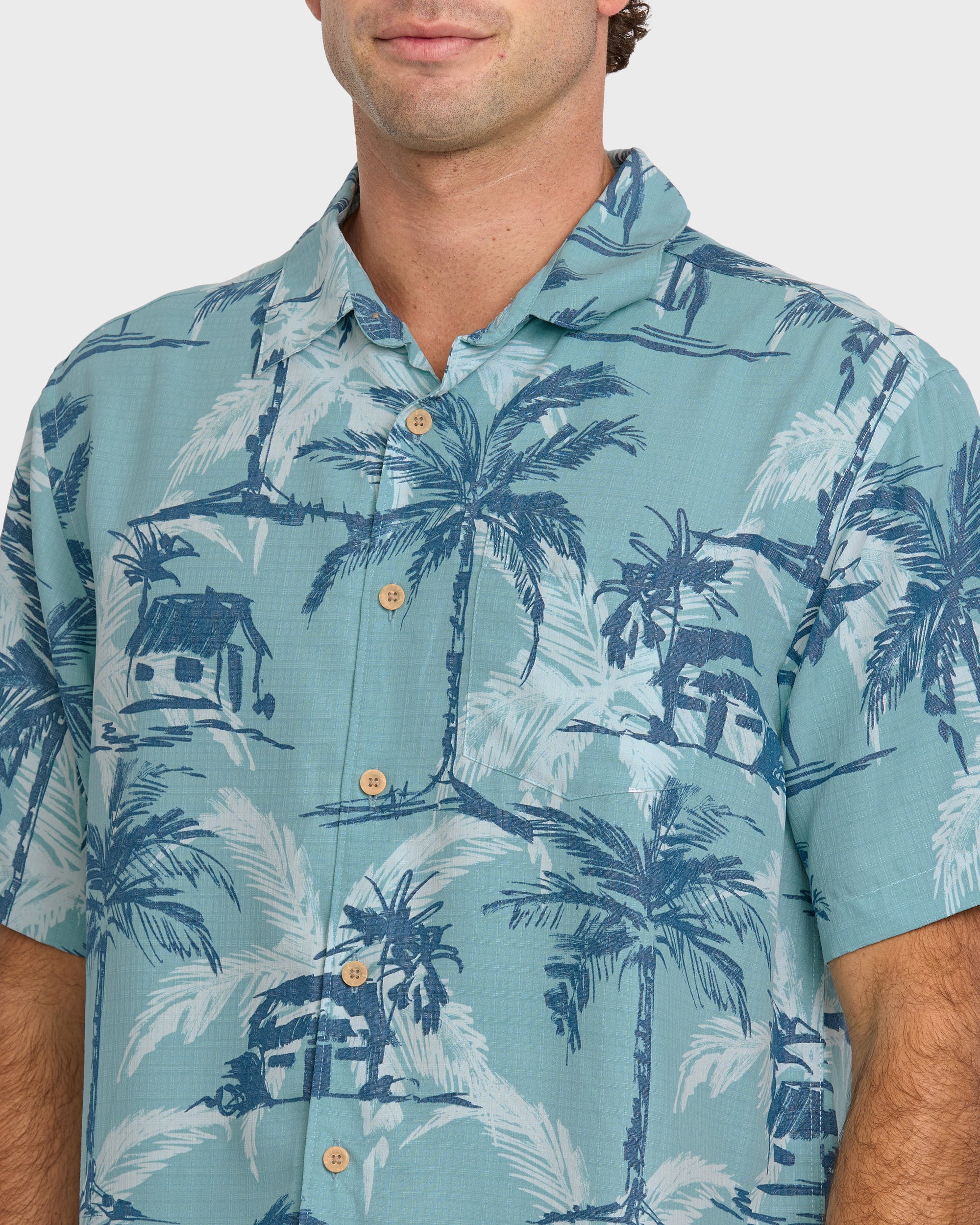 Waterman Off The Grid Shirt - Aqua - Image 5