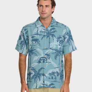 Waterman Off The Grid Shirt - Aqua