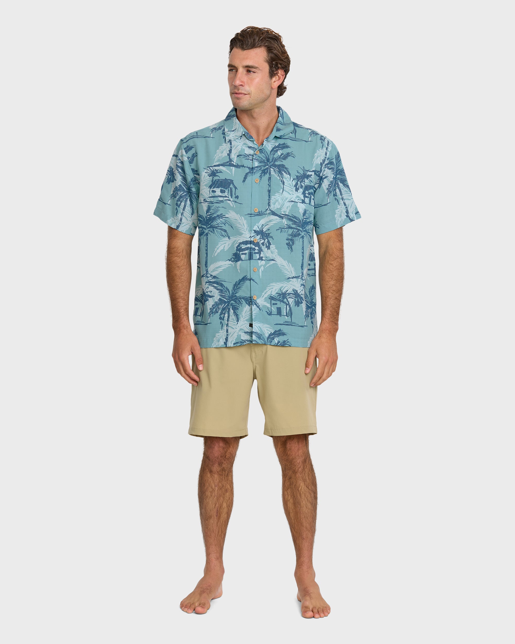 Waterman Off The Grid Shirt - Aqua - Image 3