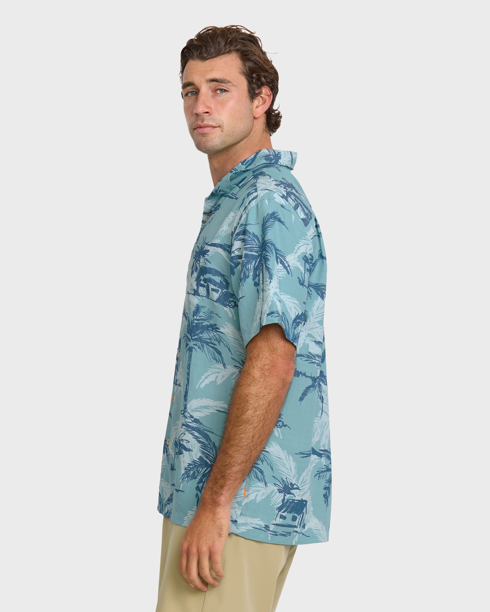 Waterman Off The Grid Shirt - Aqua - Image 4