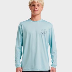 Waterman Coolbreeze Long Sleeve Surf Tee - Sterling Blue