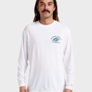 Waterman Coolbreeze Long Sleeve Surf Tee - White