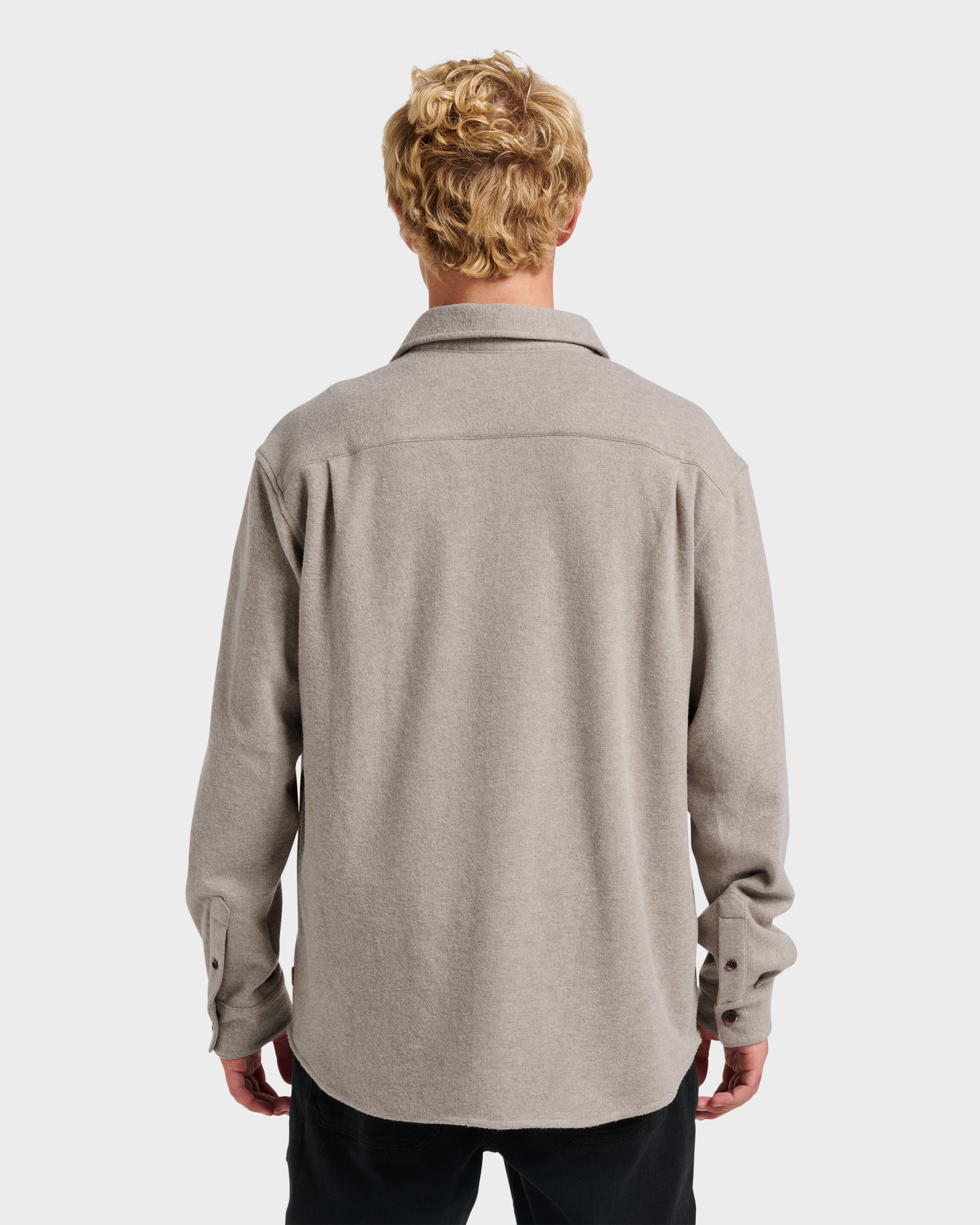 Waterman Harvest Flannel Shirt - Taupe Heather - Image 2