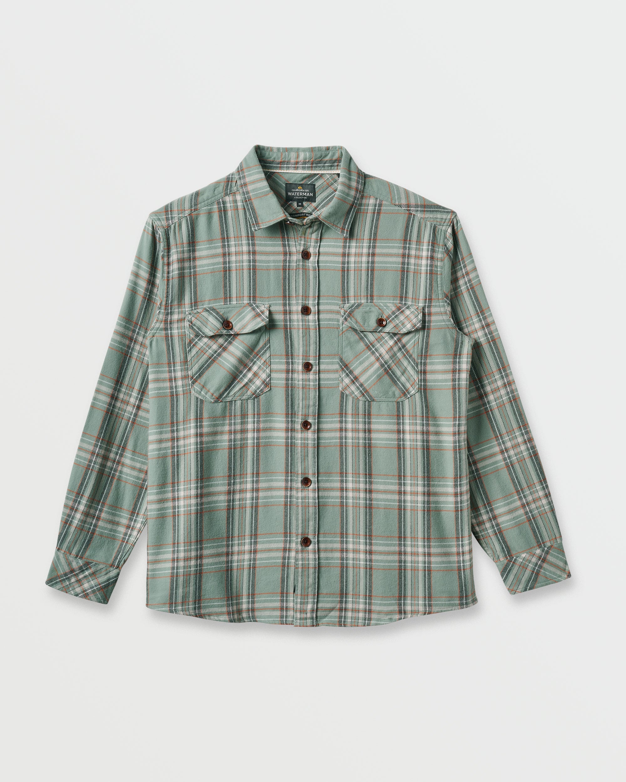 Waterman Bodie Flannel Shirt - Chinois Green - Image 5