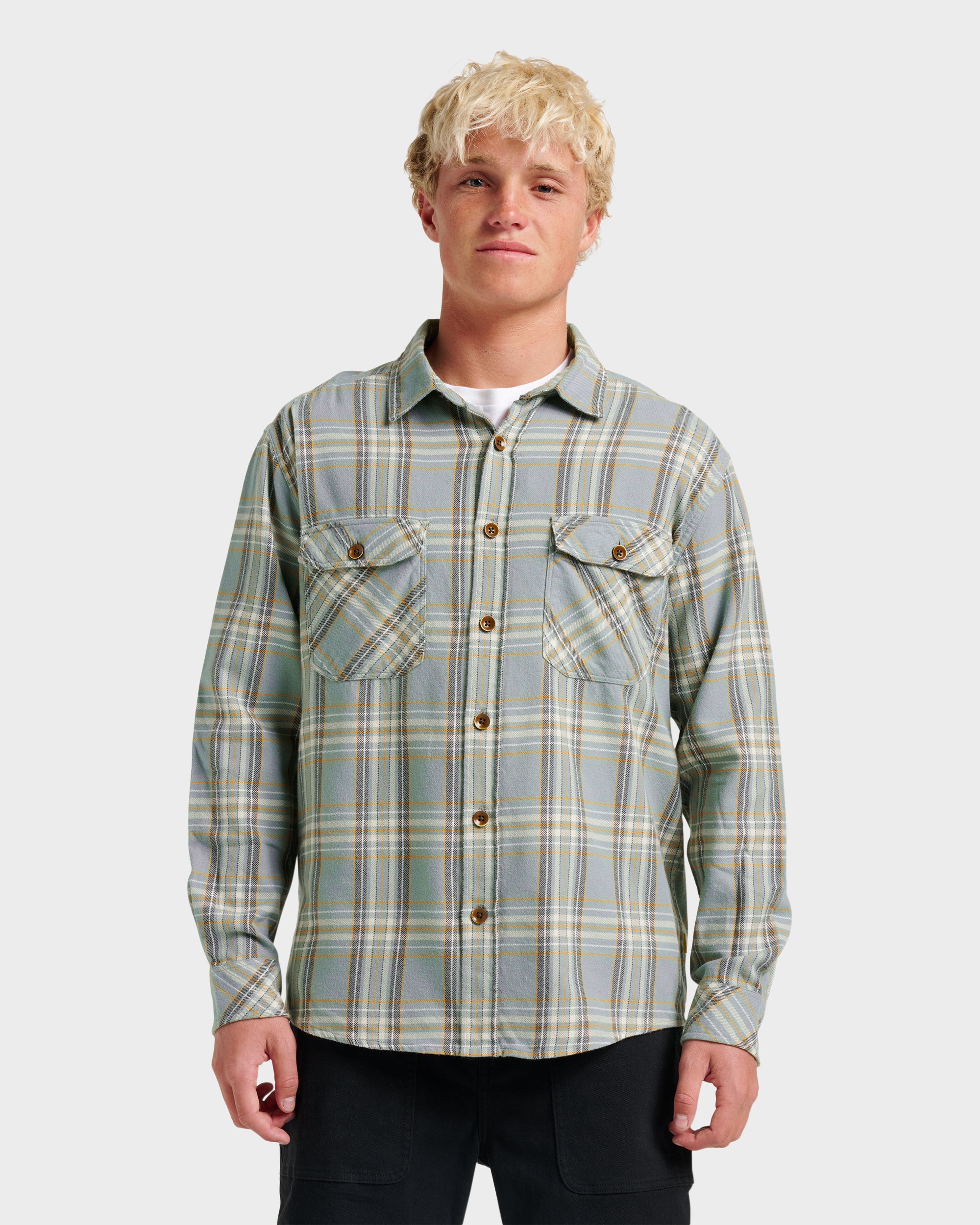 Waterman Bodie Flannel Shirt - Chinois Green