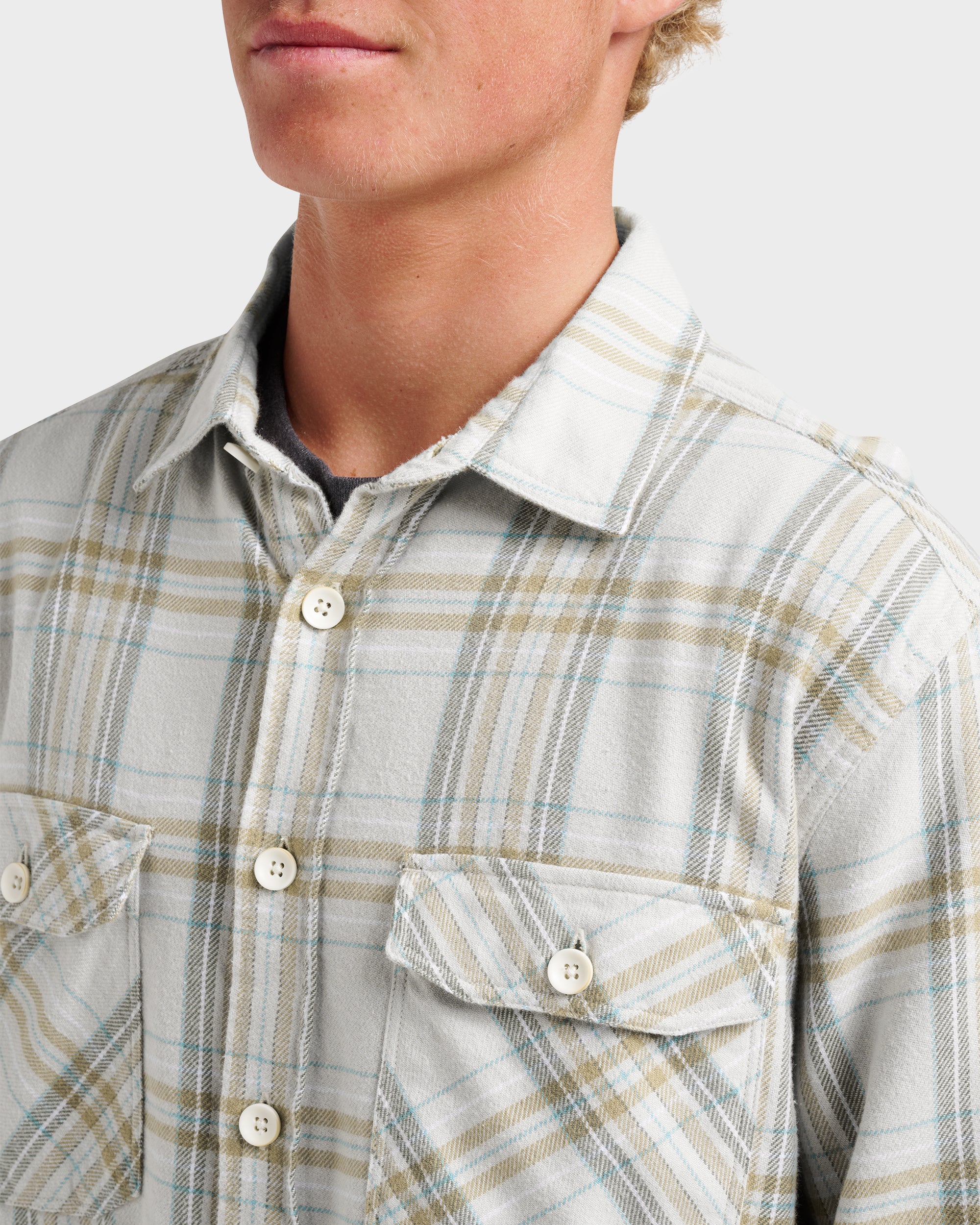 Waterman Bodie Flannel Shirt - Moonbeam - Image 4