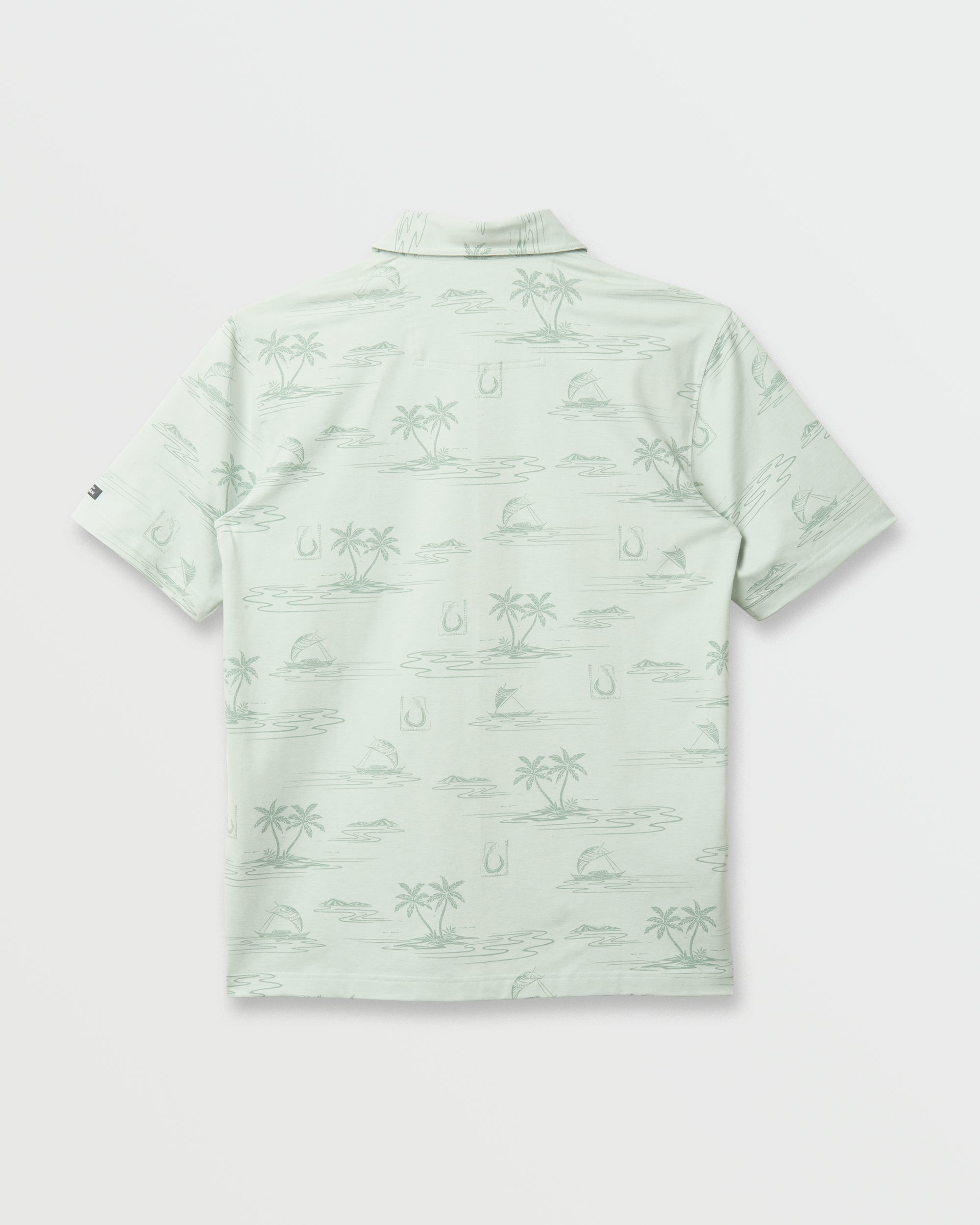 Waterman Island Daze Polo T-Shirt - Smoke Heahter - Image 6