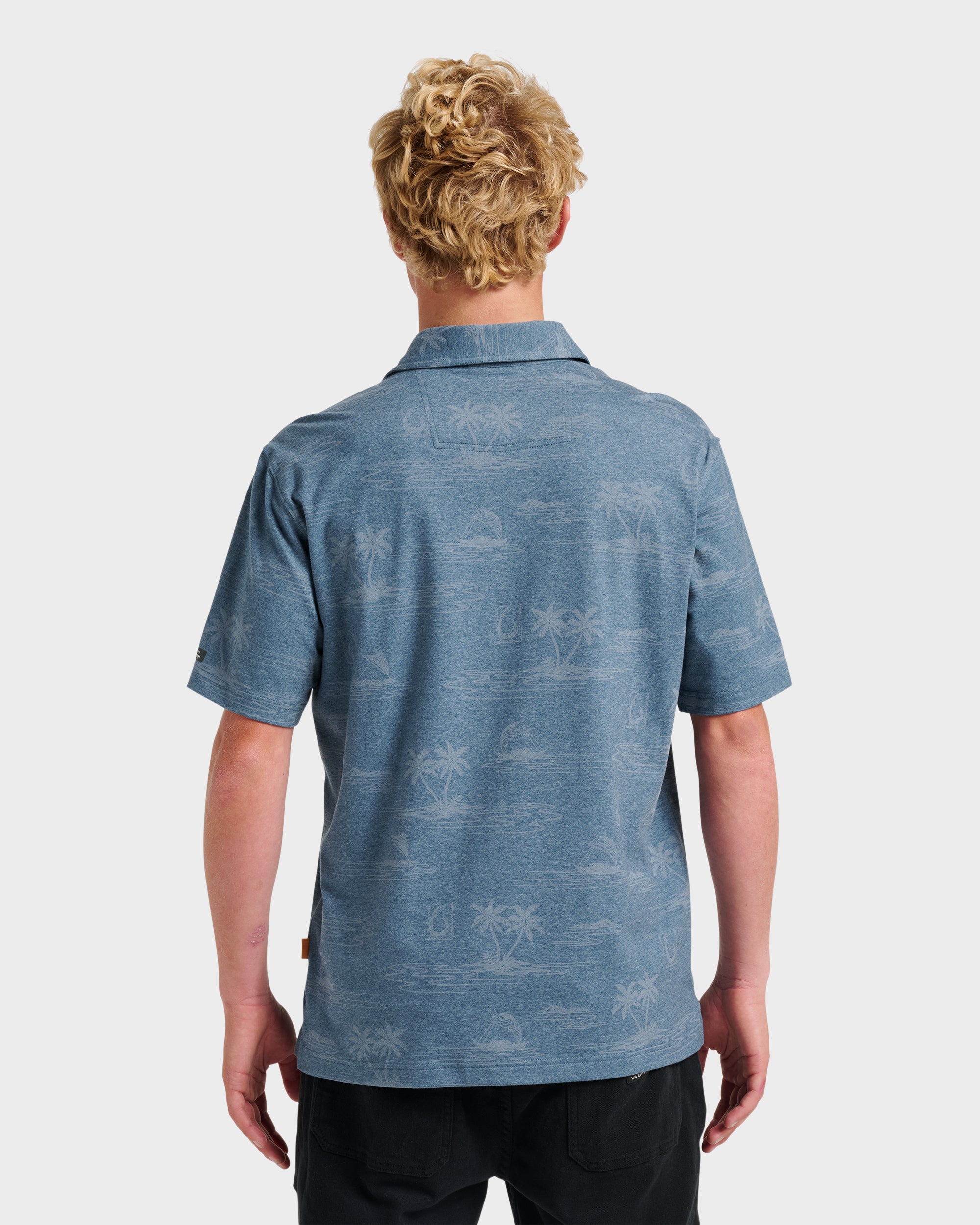 Waterman Island Daze Polo T-Shirt - Real Teal Heather - Image 2