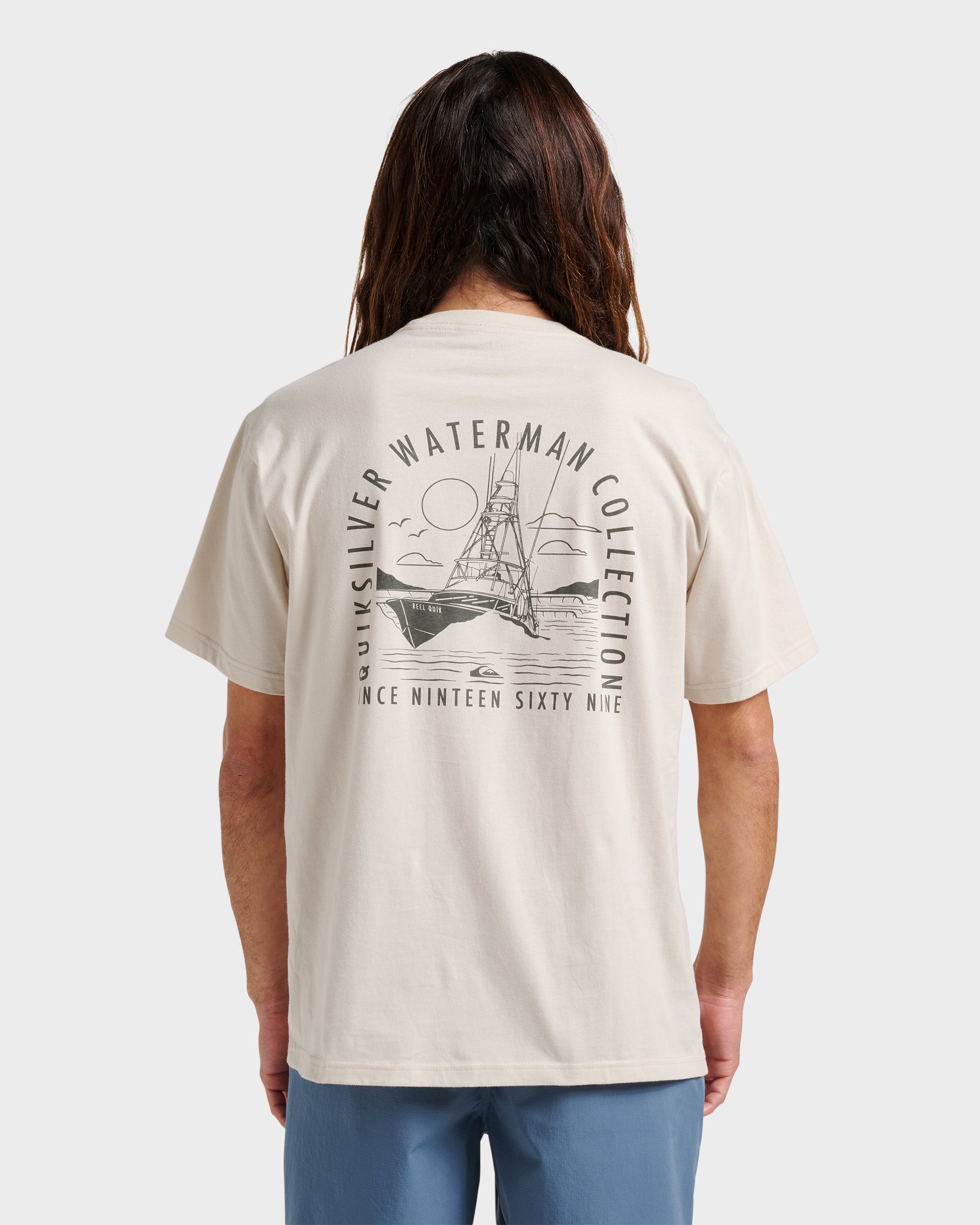 Waterman Out To Sea Classic T-shirt - Moonbeam - Image 2