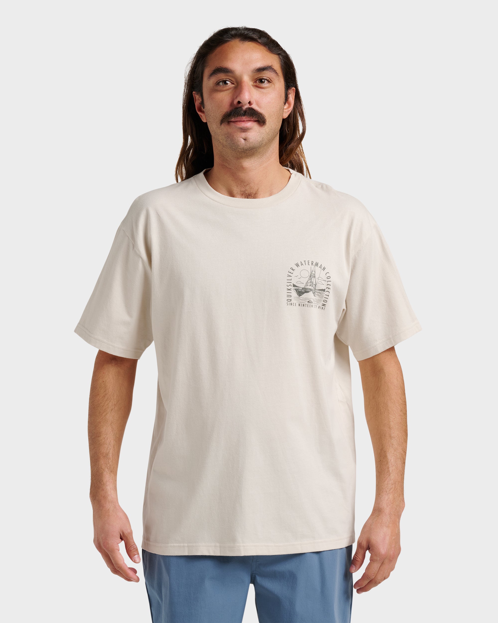 Waterman Out To Sea Classic T-shirt - Moonbeam