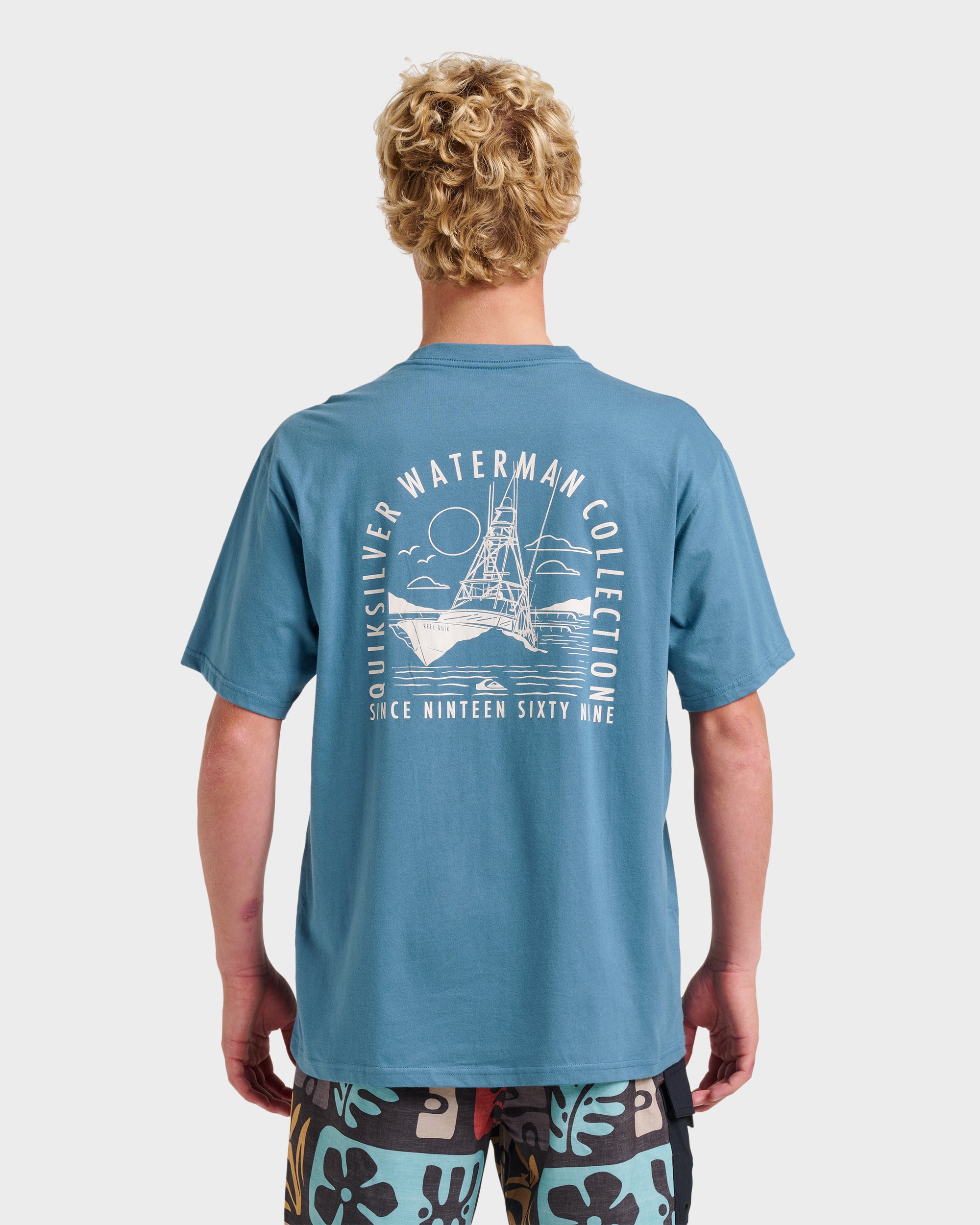 Waterman Out To Sea Classic T-shirt - Real Teal - Image 2