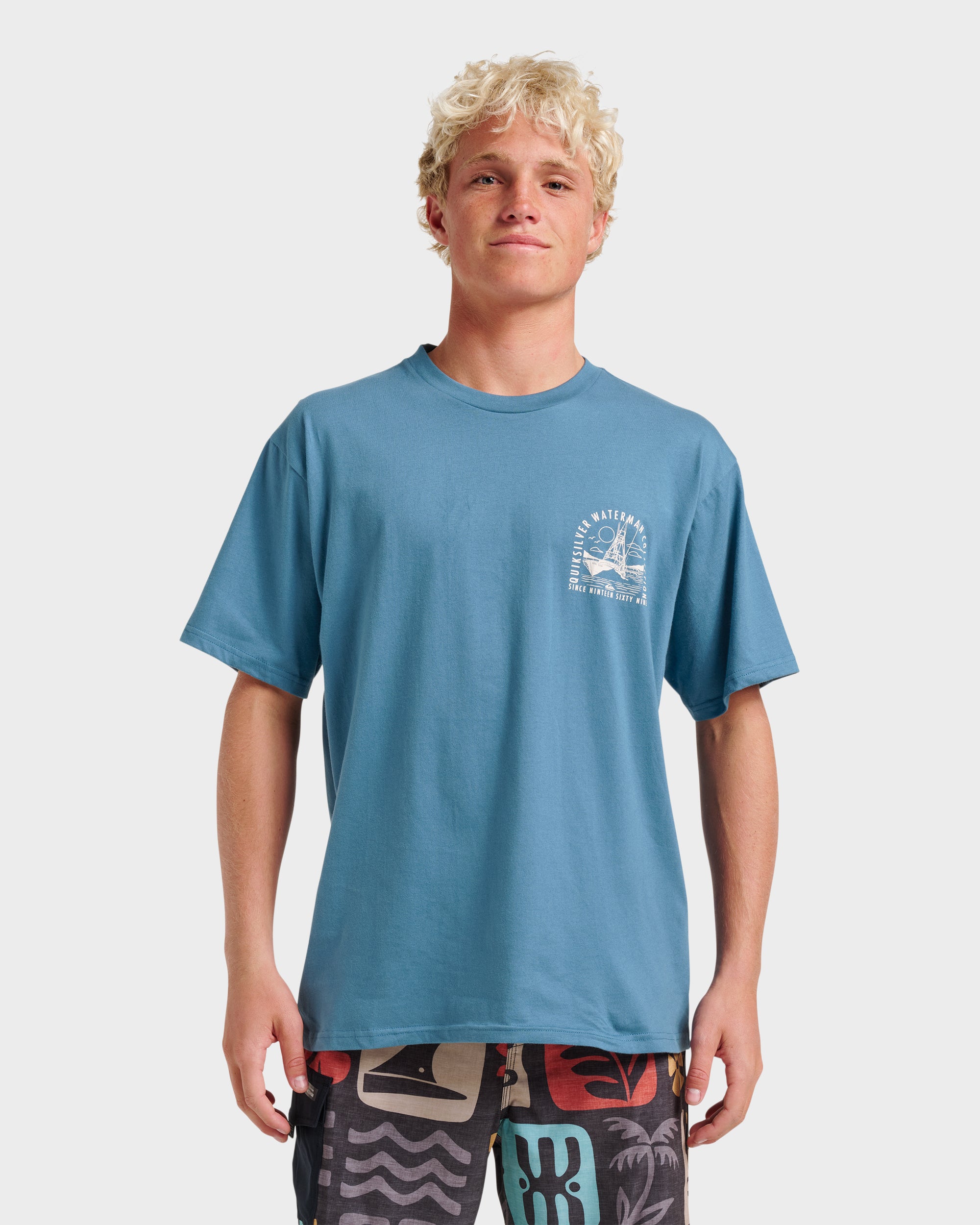 Waterman Out To Sea Classic T-shirt - Real Teal
