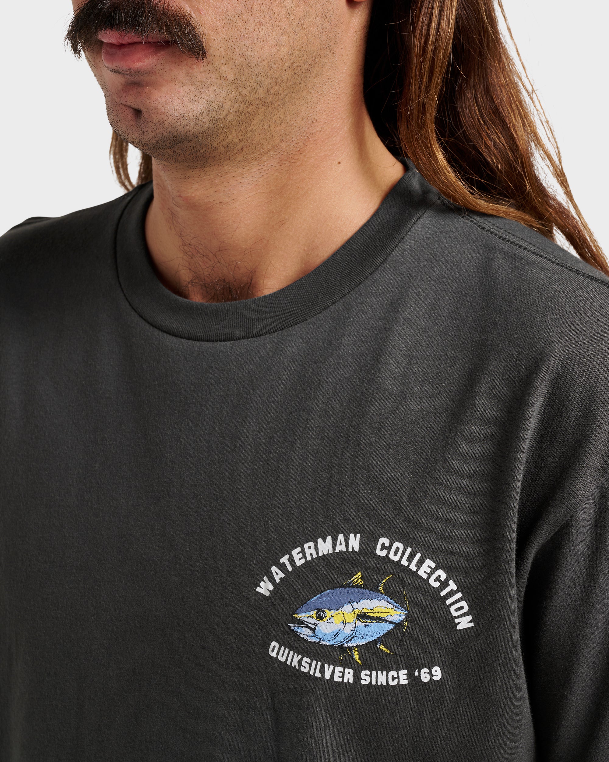 Waterman Double Ahi Classic T-shirt - Phantom - Image 4