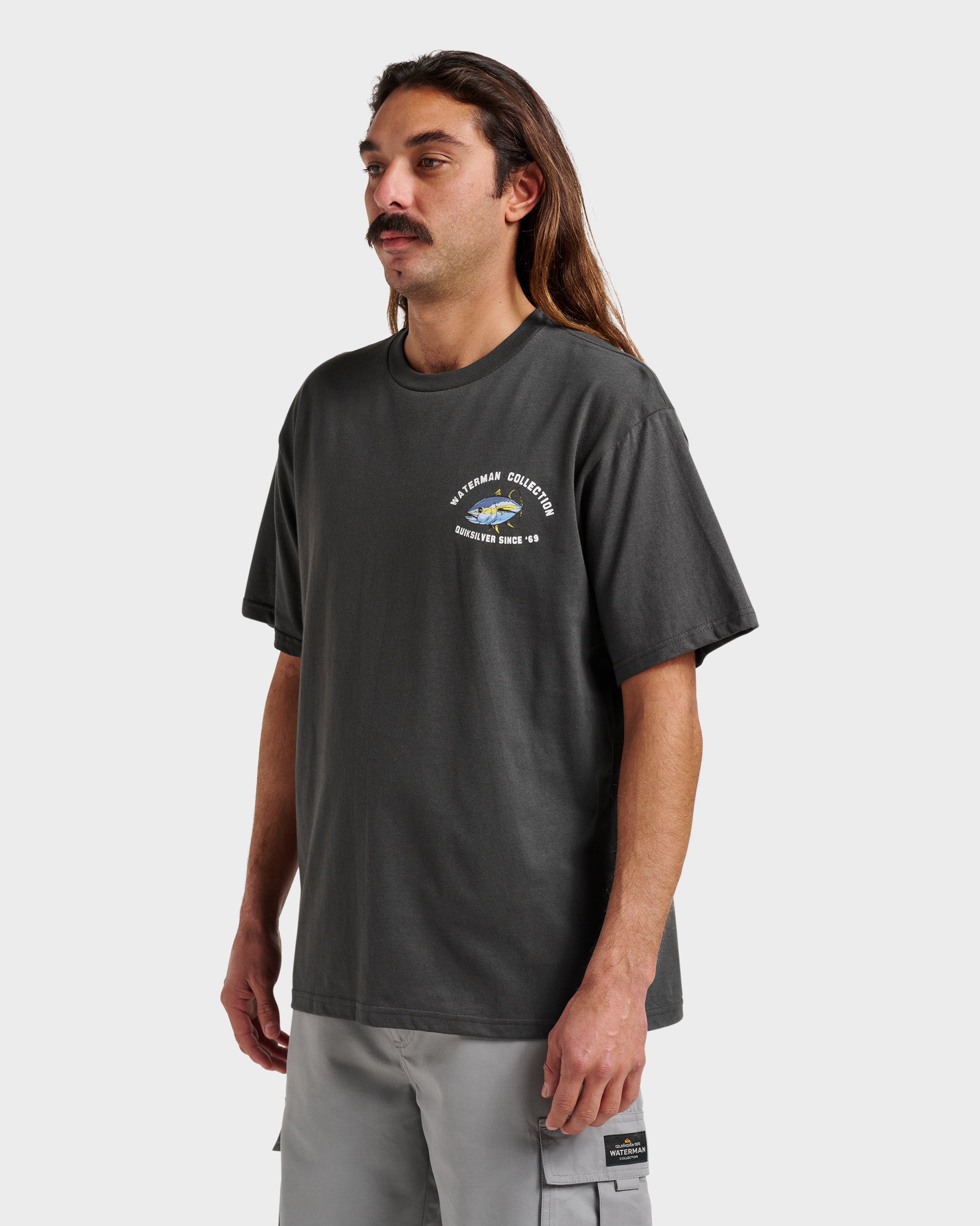 Waterman Double Ahi Classic T-shirt - Phantom - Image 3