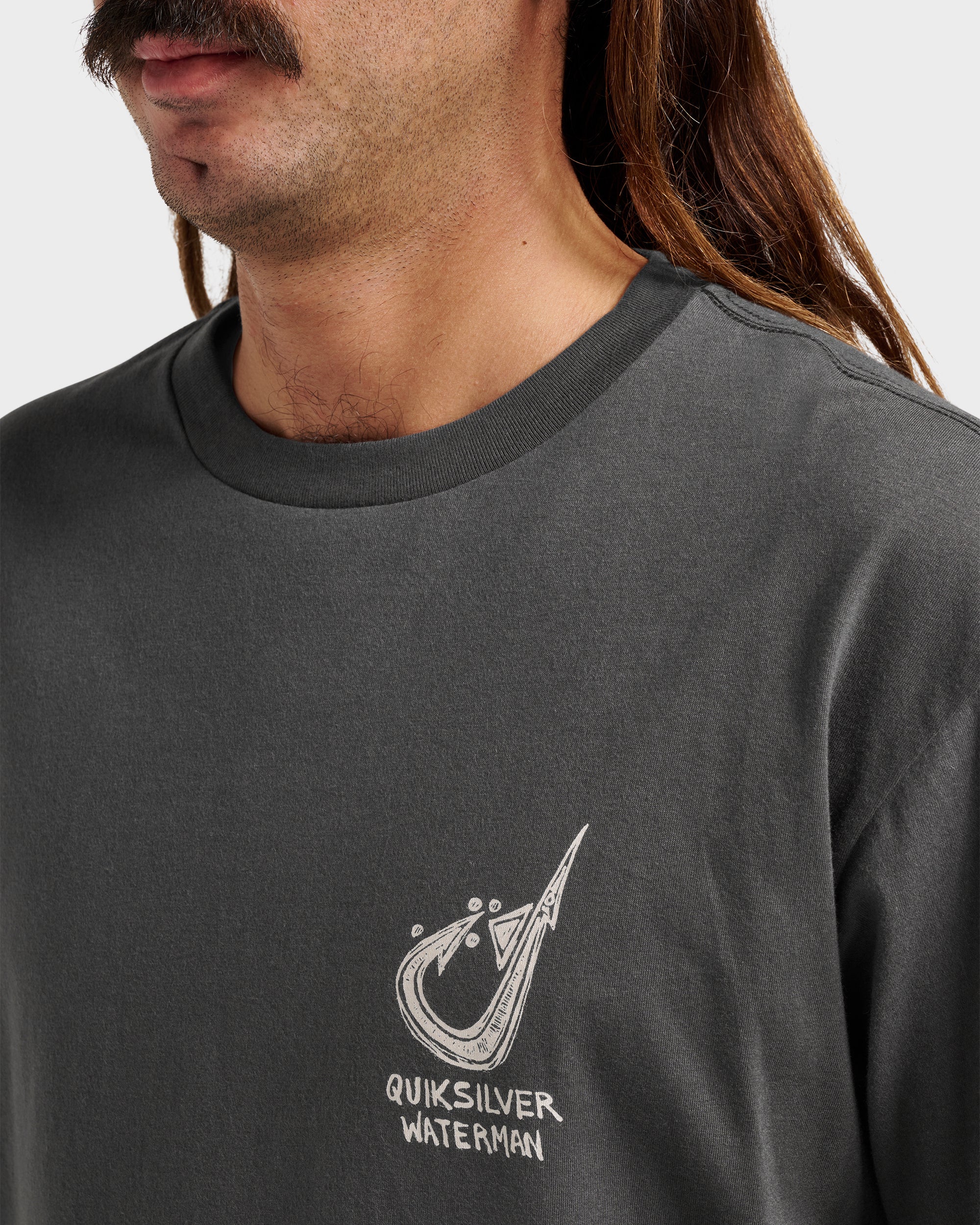 Waterman Hooked On Classic T-shirt - Phantom - Image 4