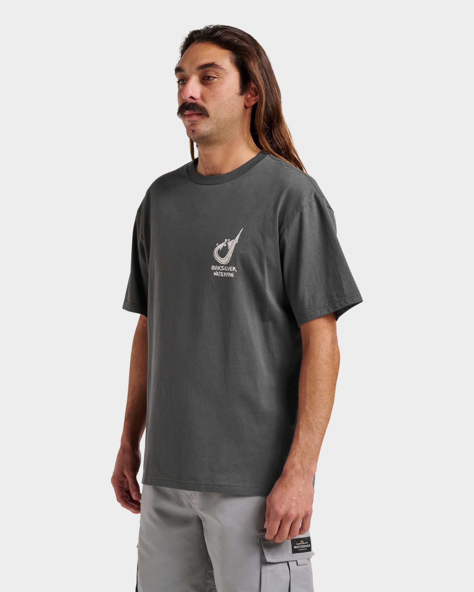 Waterman Hooked On Classic T-shirt - Phantom - Image 3